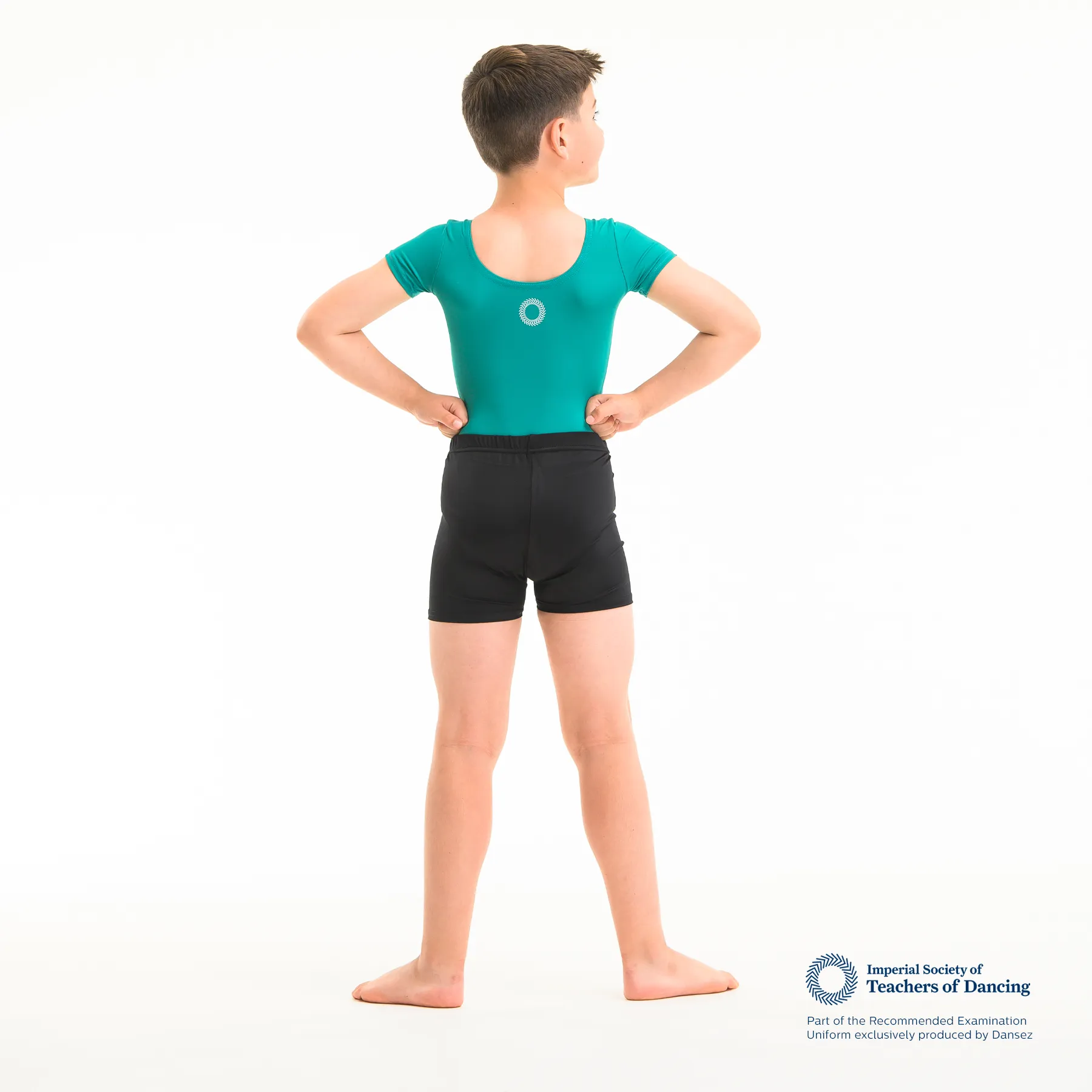 ISTD Full Bottom Leotard - Mid Blue (Boys Junior Dancer)