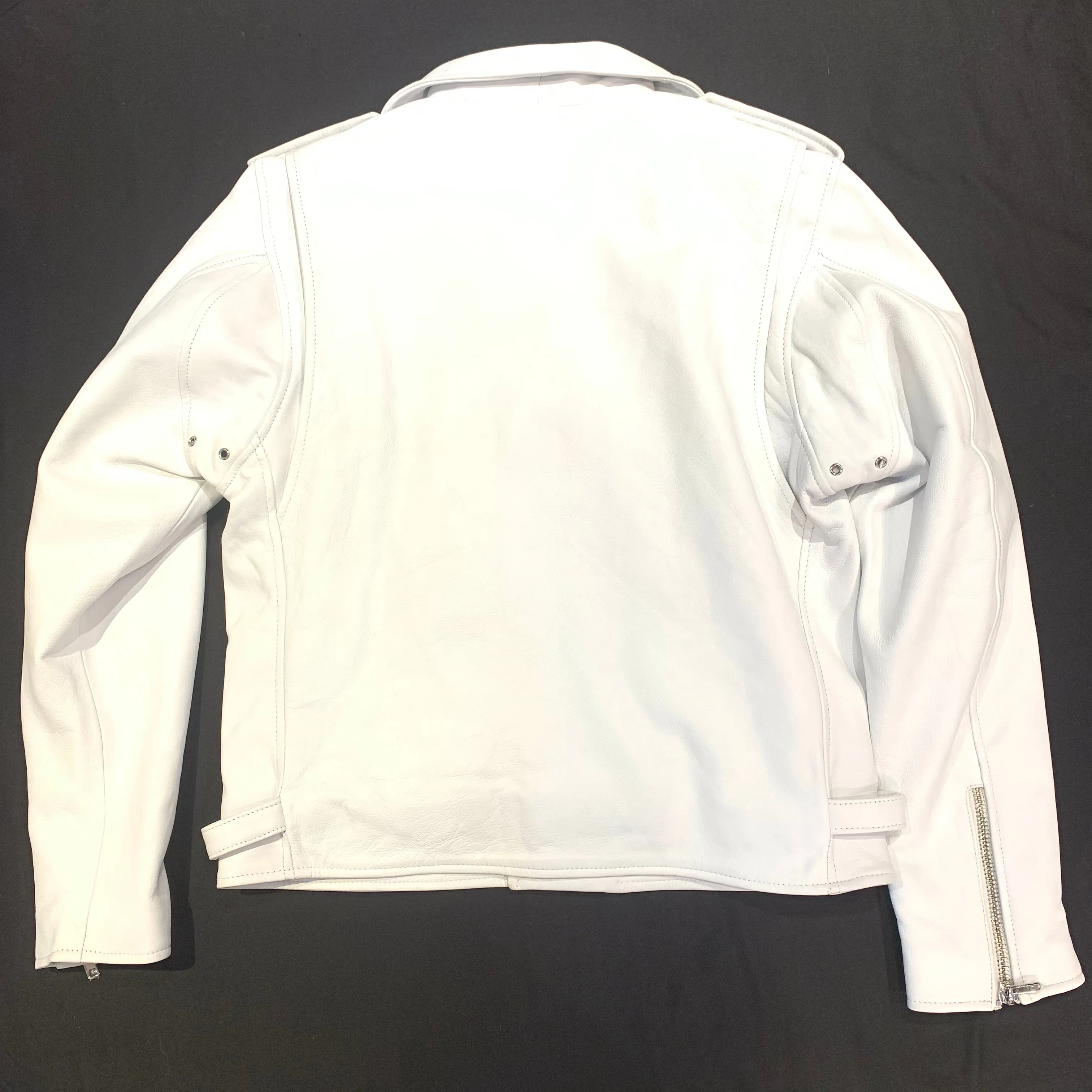 Kashani Classic White Biker Jacket