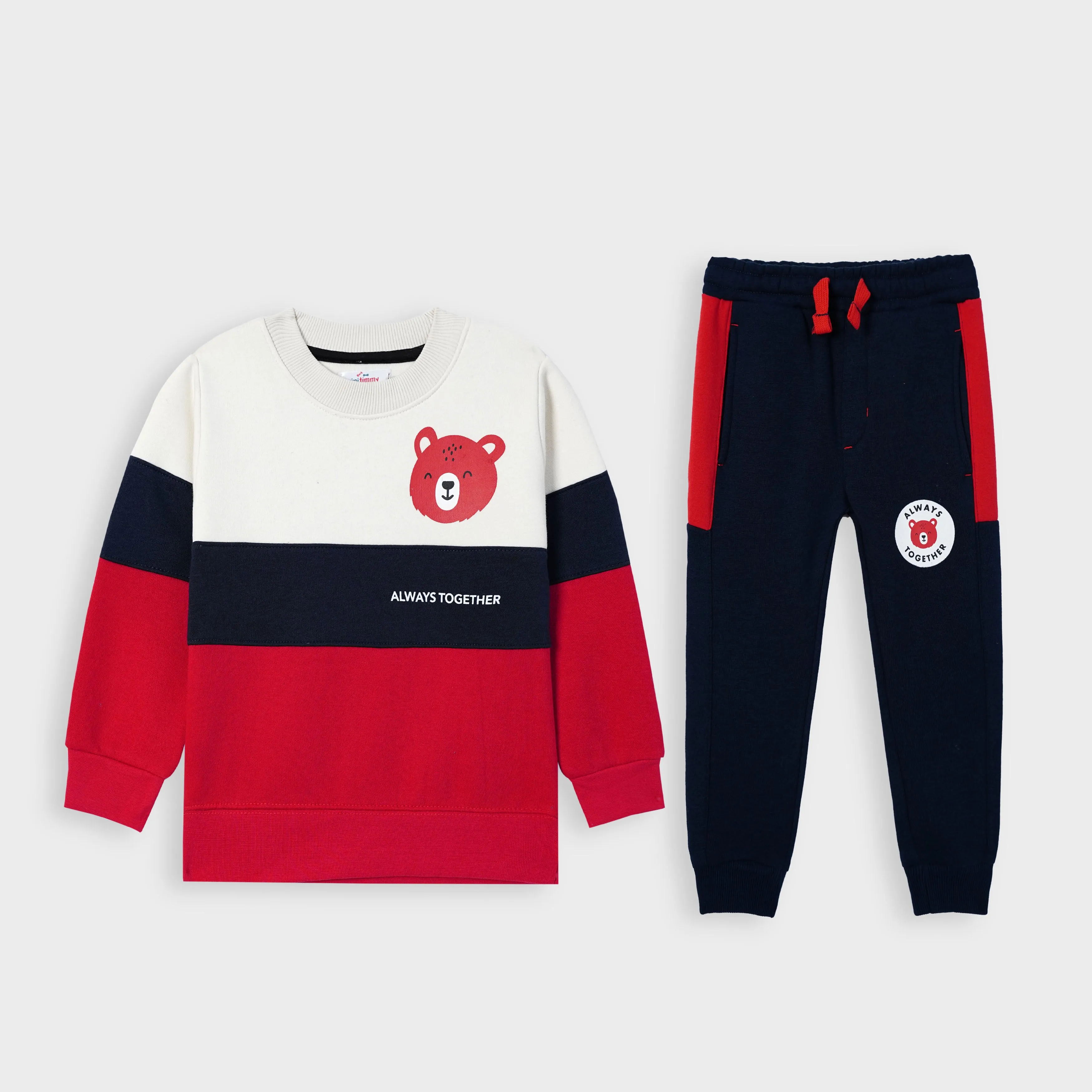 Kids Contast Panel Graphic Fleece Suit