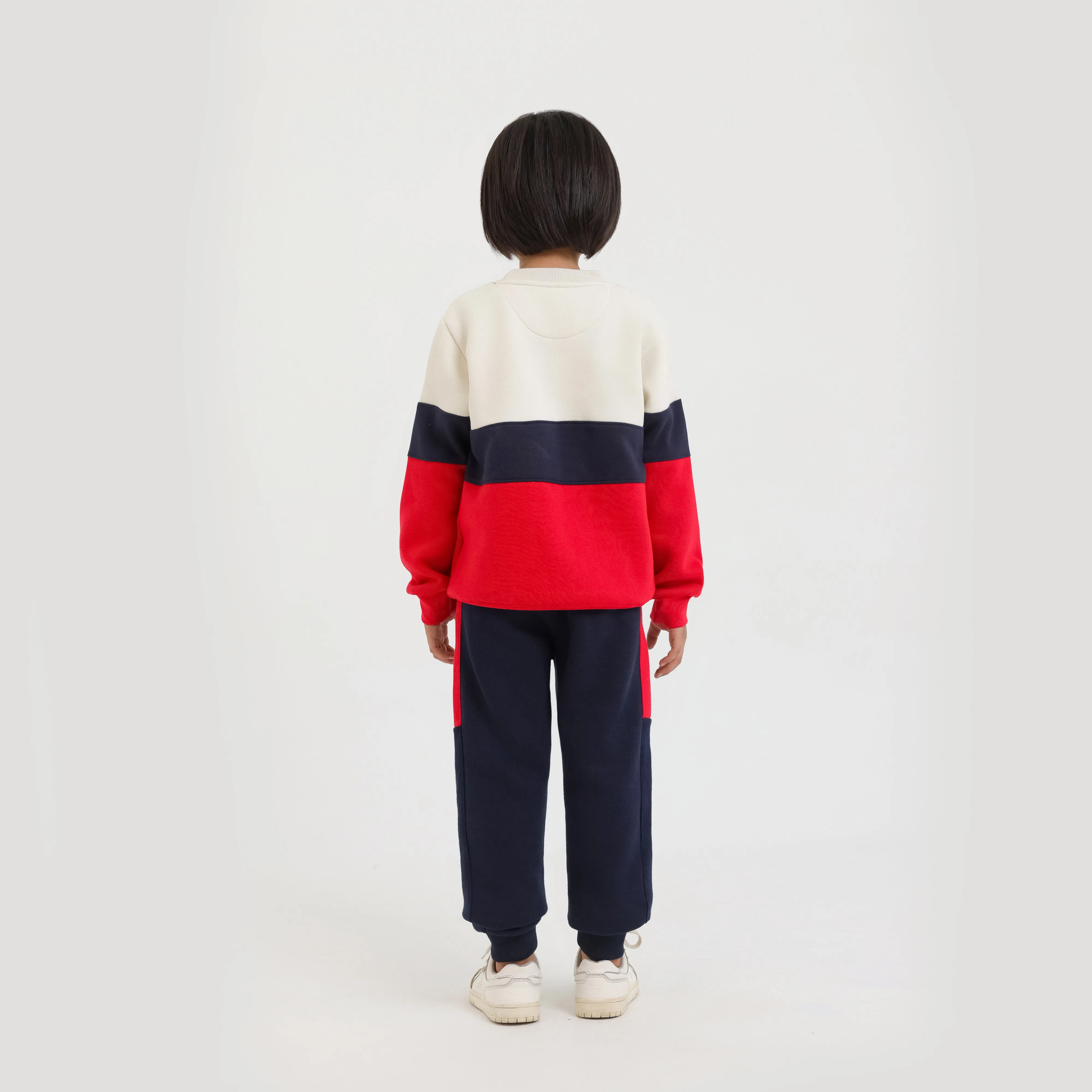 Kids Contast Panel Graphic Fleece Suit