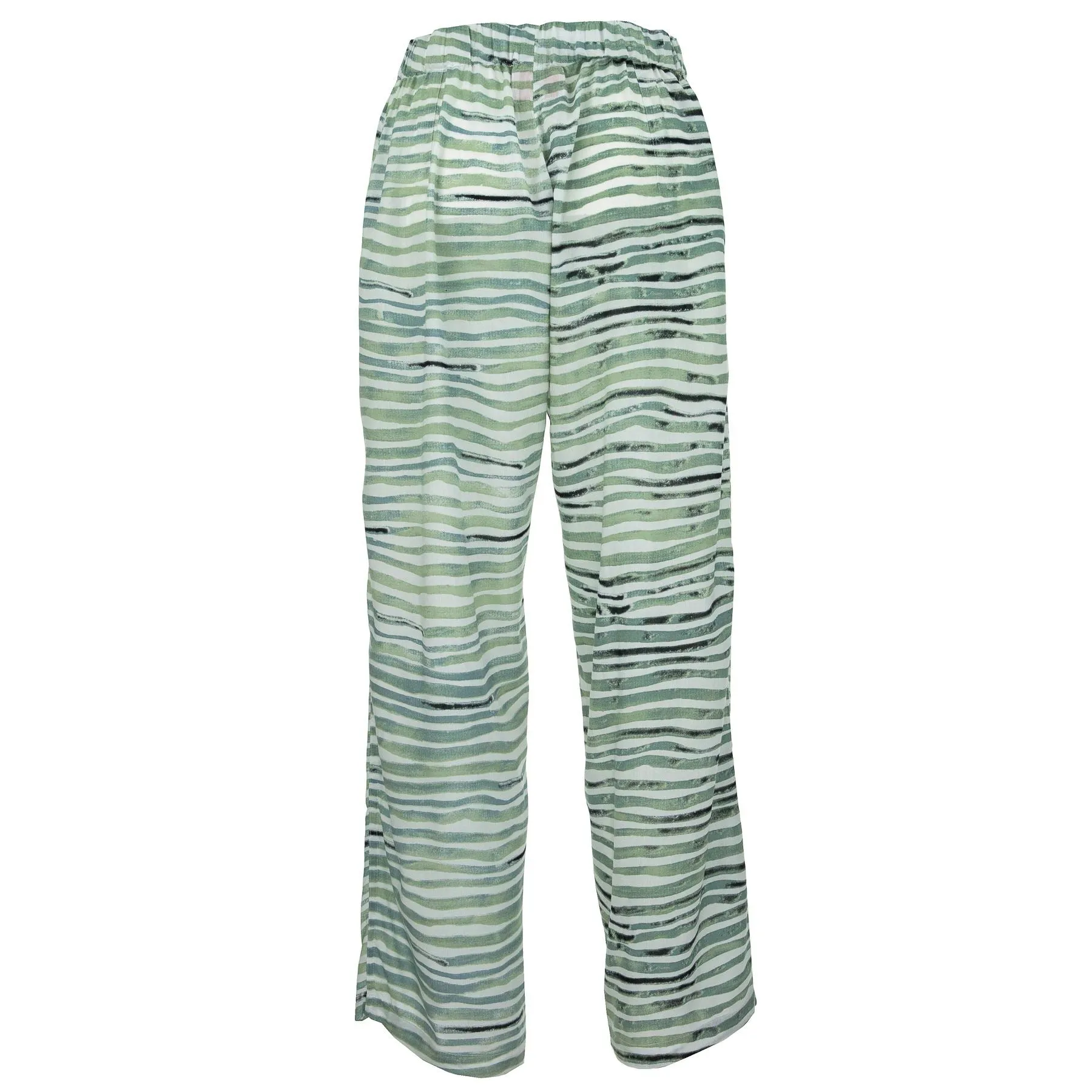 Loose Summer Trousers - Wavey Green