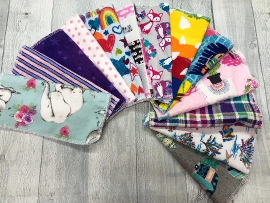 MamaBear Reusable Large (8x8) Cloth Wipes (Unpaper) Set - Baker's Dozen