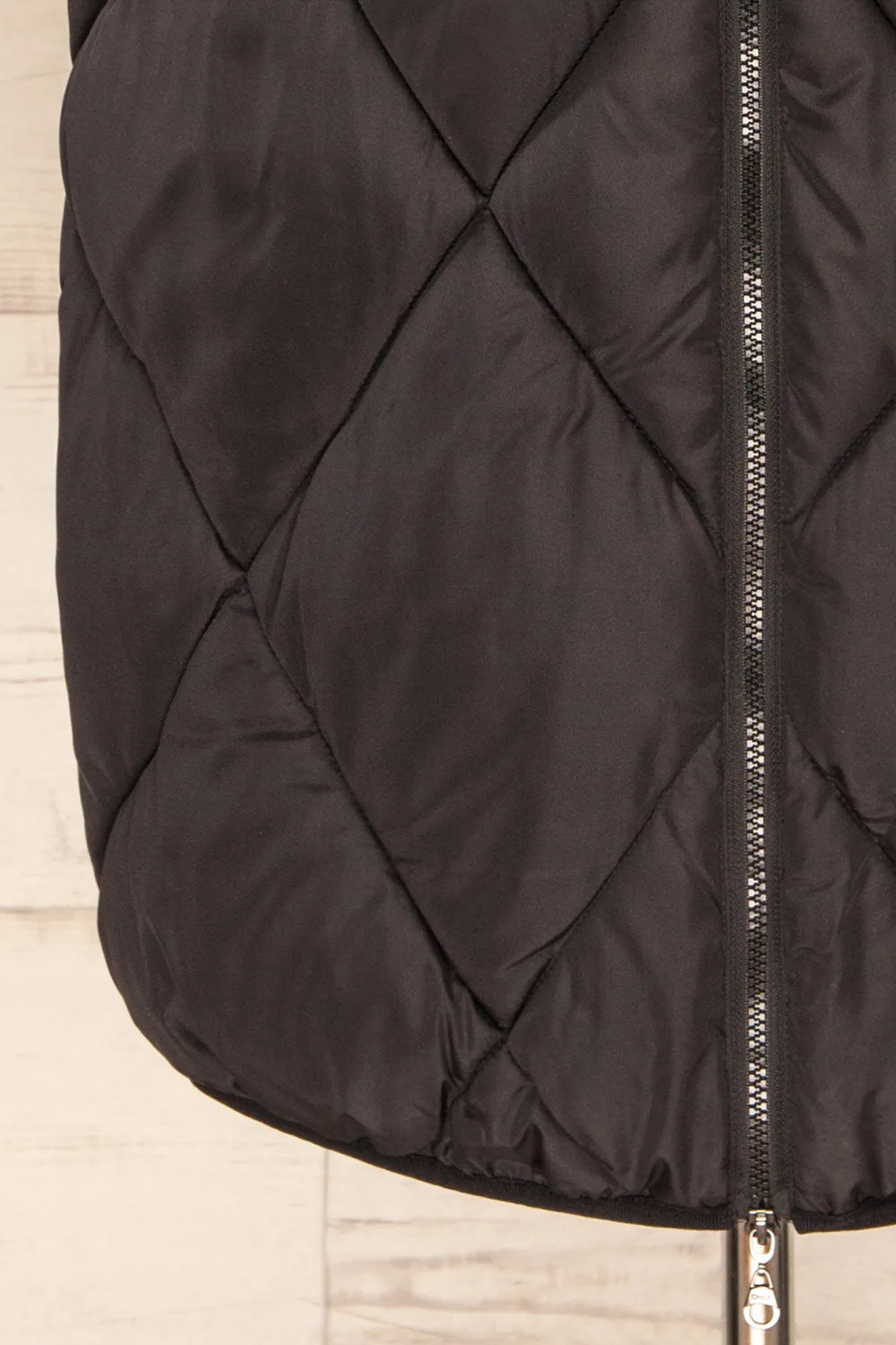 Manizales Black | Long Quilted Coat