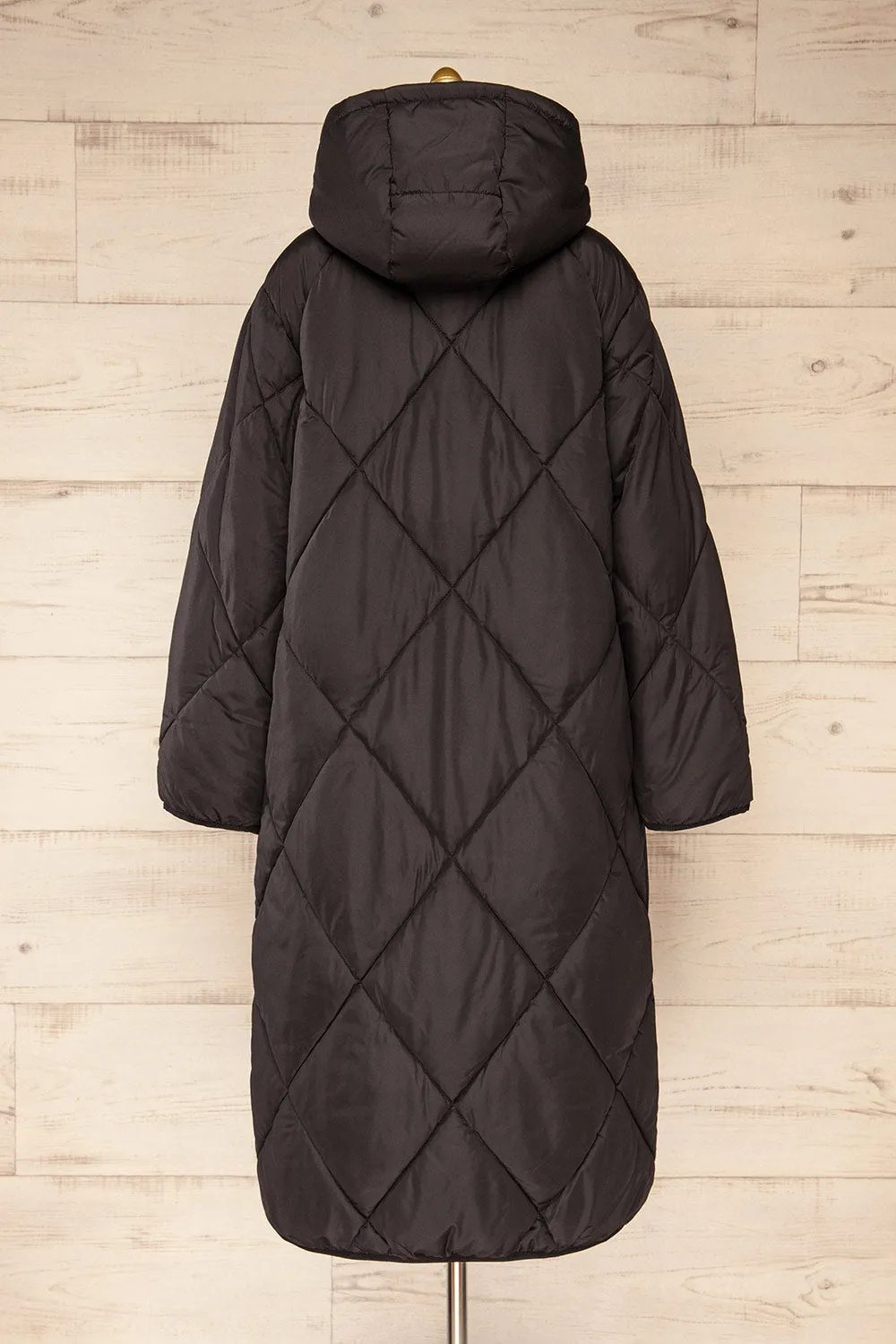 Manizales Black | Long Quilted Coat