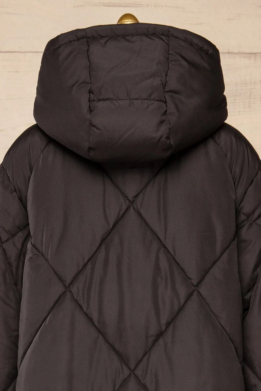 Manizales Black | Long Quilted Coat