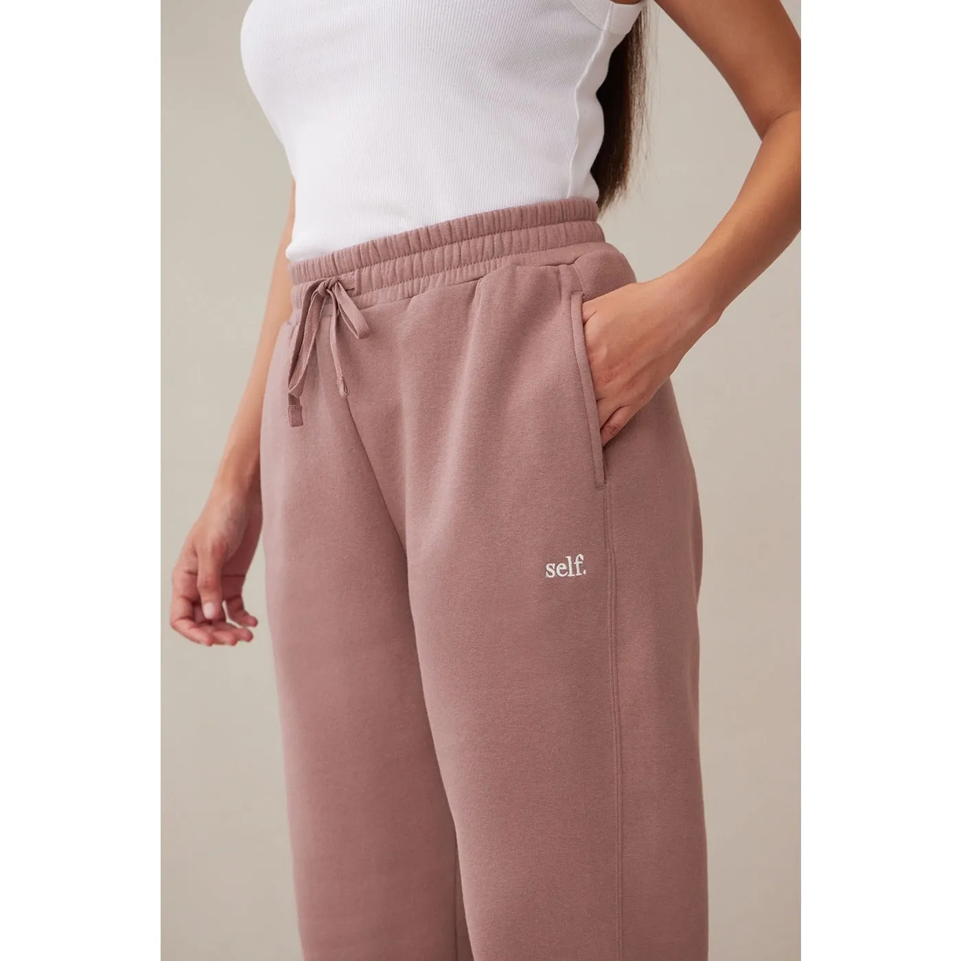 Mauve Purple Self Club Oversized Trouser