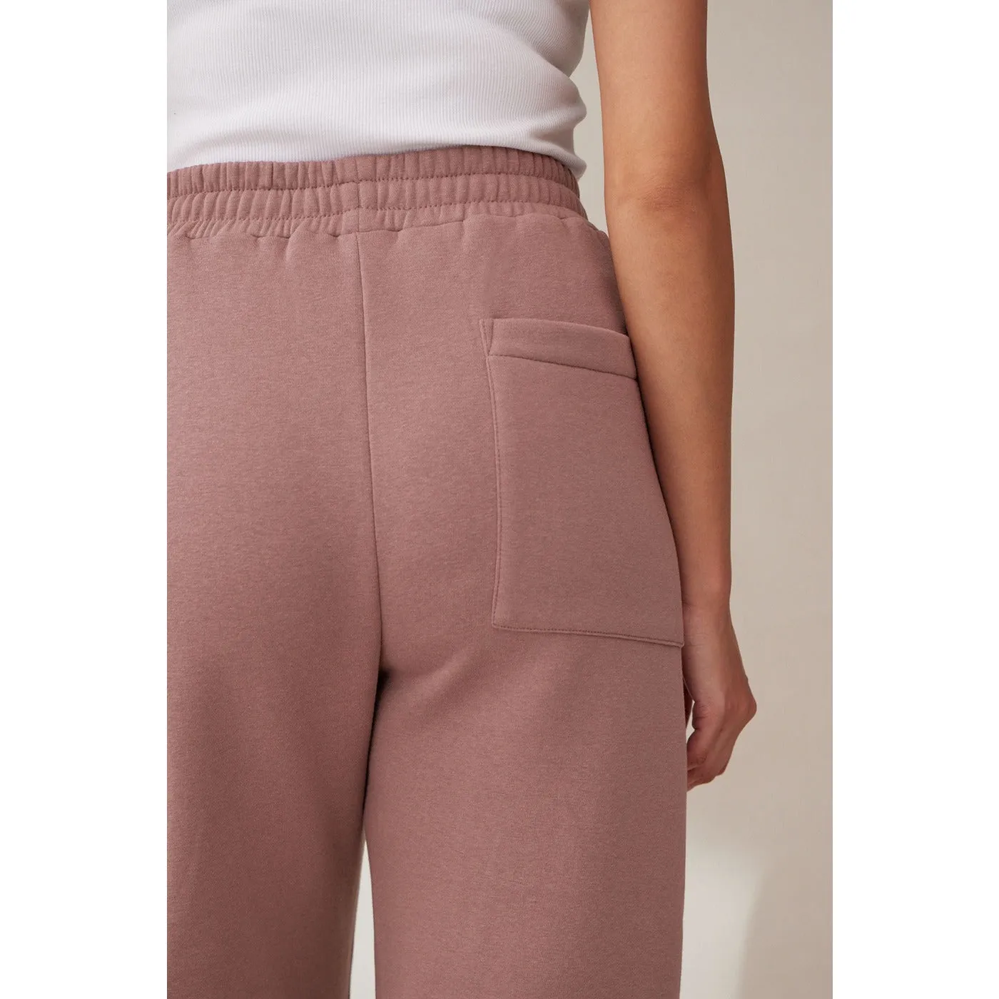 Mauve Purple Self Club Oversized Trouser