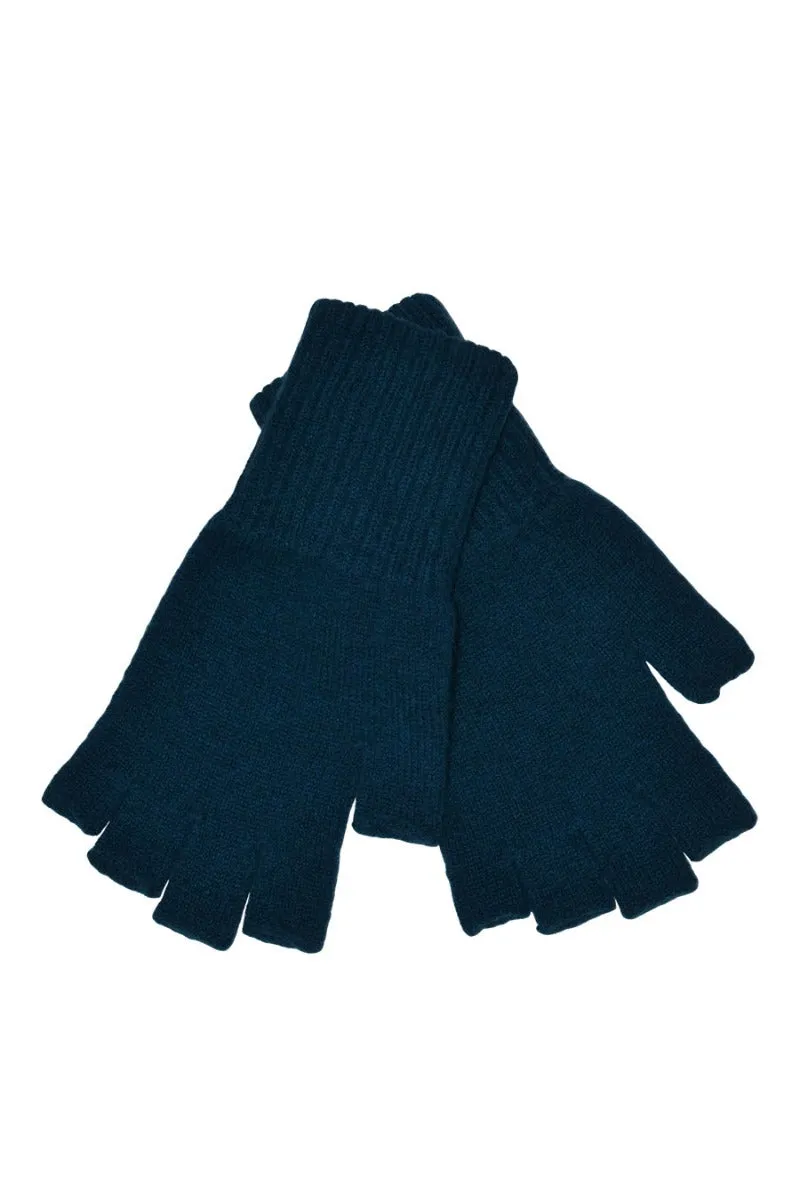 Mens Scottish Lambswool Fingerless Gloves