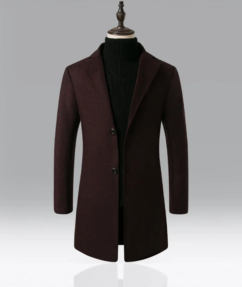 Men's Snowflake Trench Coat Coat