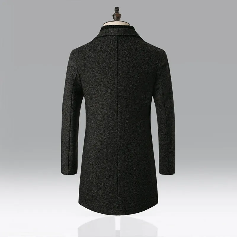 Men's Snowflake Trench Coat Coat