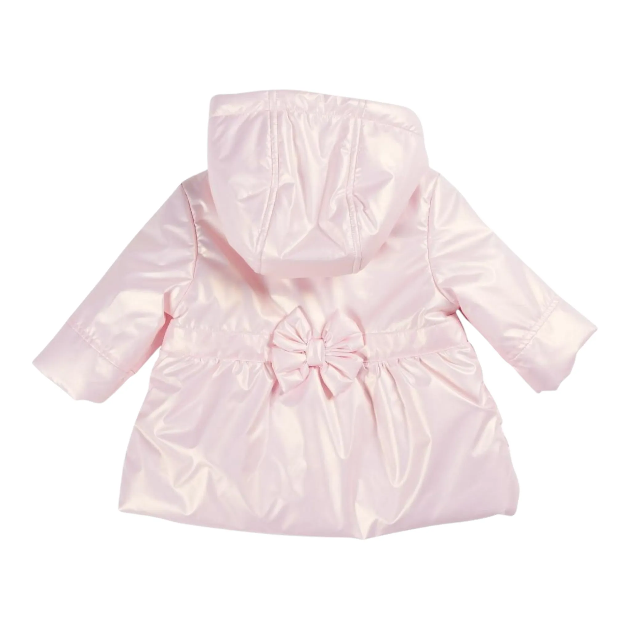 Mintini - Pink pearlised 'Bows and frills' coat