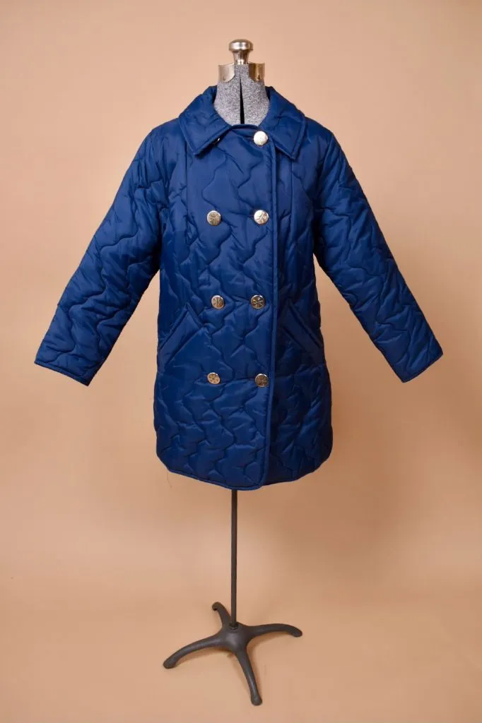 Navy Quilted Coat By White Bear Of St. Paul, L