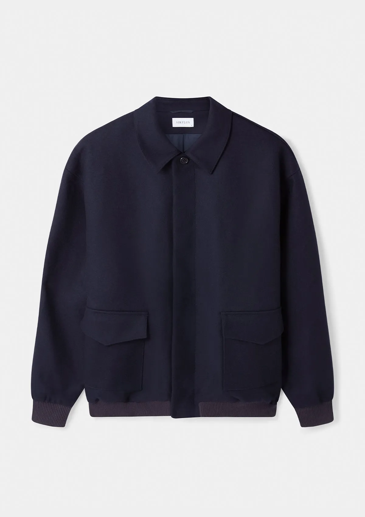 Navy Wool Flight Jacket