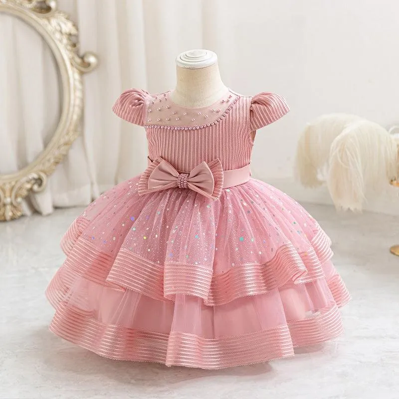 New baby dress sequined fluffy girls princess dress