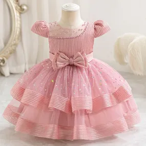 New baby dress sequined fluffy girls princess dress