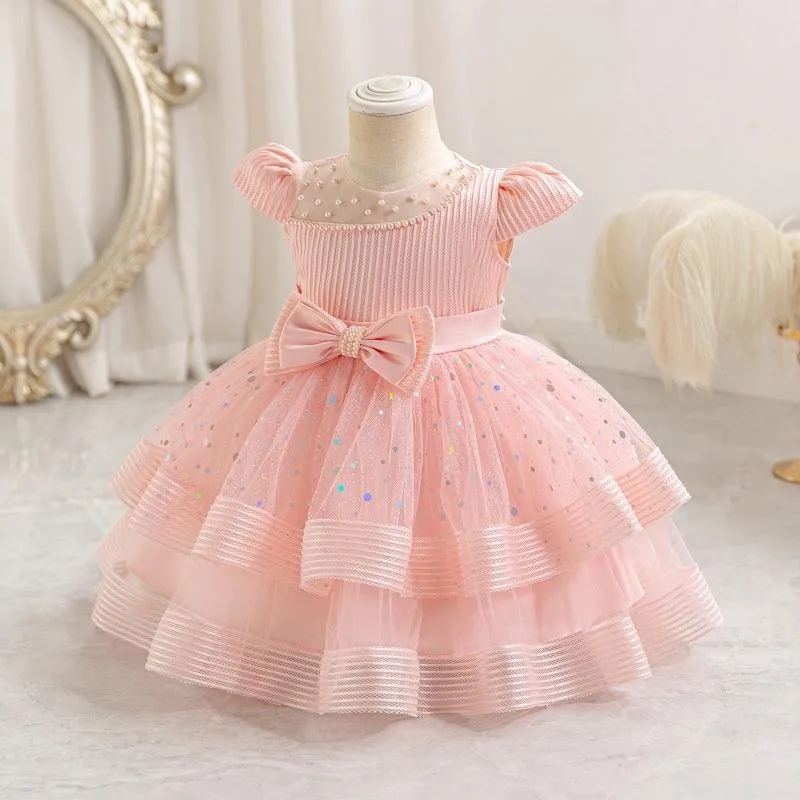 New baby dress sequined fluffy girls princess dress