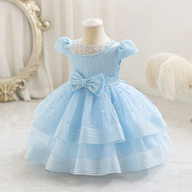 New baby dress sequined fluffy girls princess dress