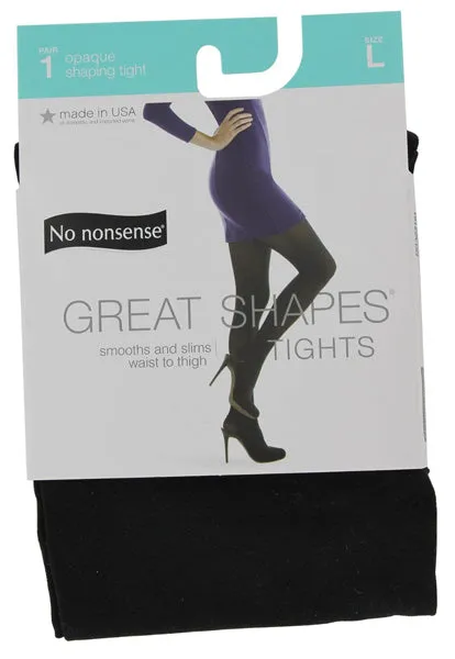 NO NONSENSE - Great Shapes Opaque Shaping Tight Black Large - 1 Pair