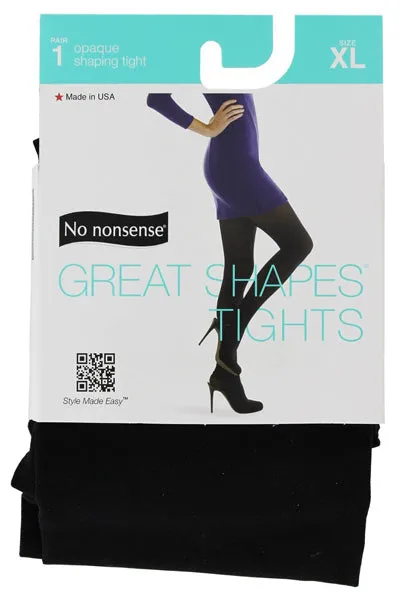 NO NONSENSE - Great Shapes Opaque Shaping Tight Black X-Large - 1 Pair