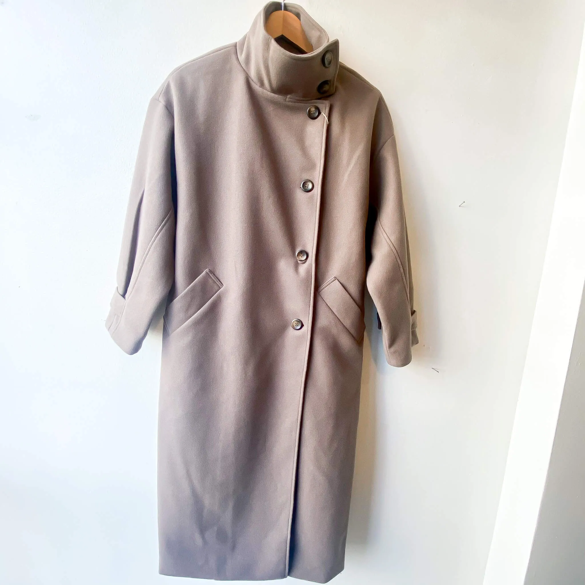 OPTIM | Stand Collar Long Coat