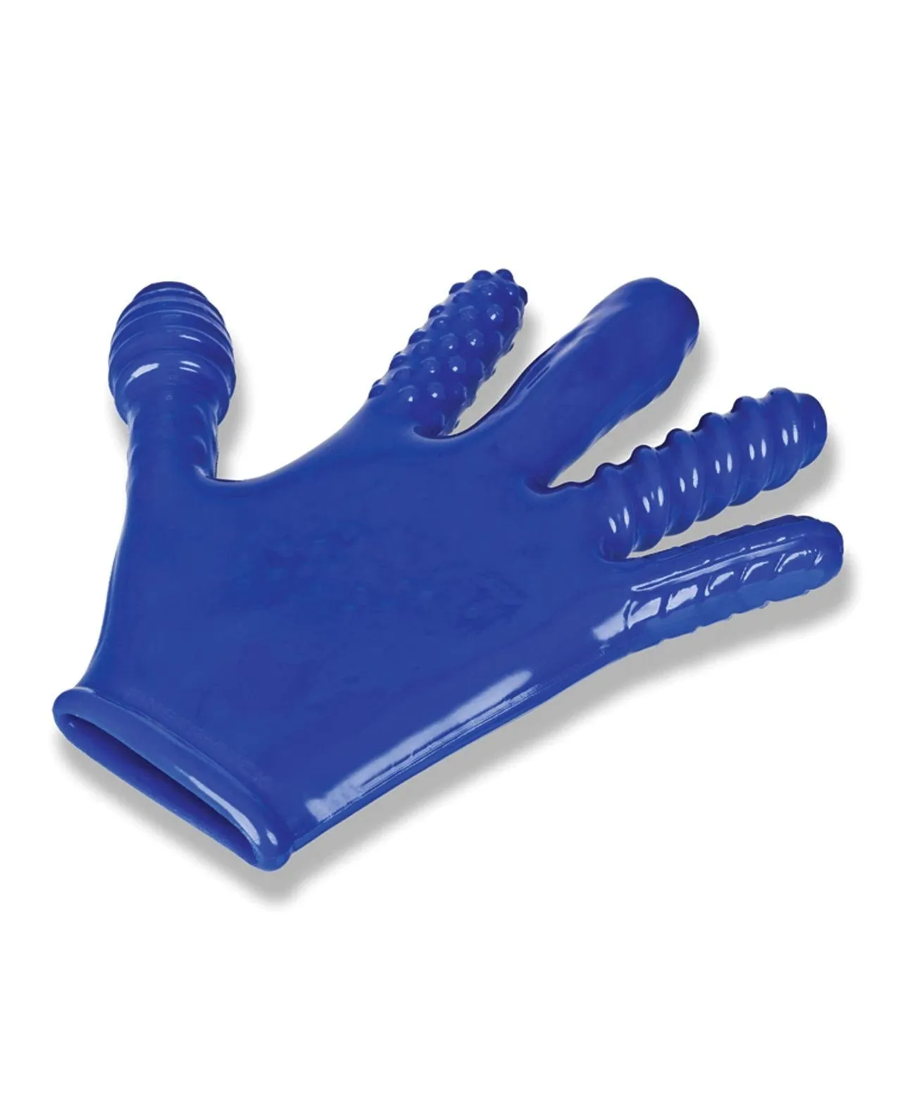 Oxballs Finger Fuck Textured Glove Flex Blue