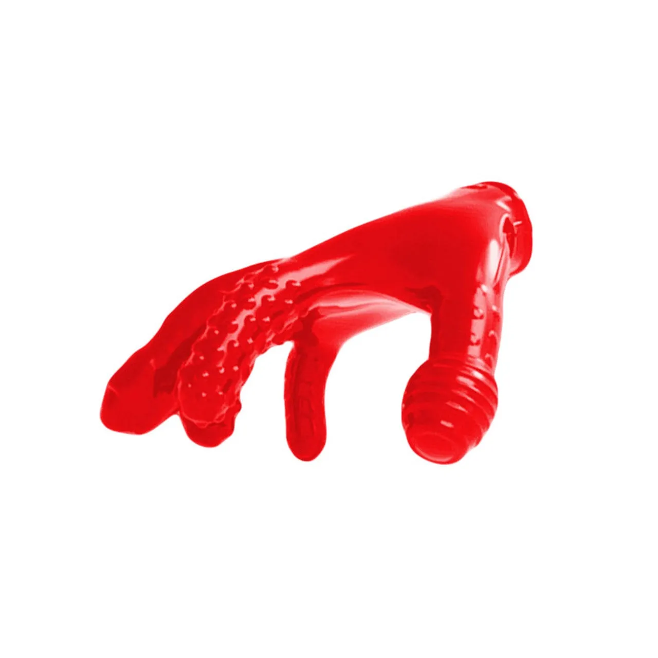 Oxballs Finger Fuck Textured Glove Flex Red