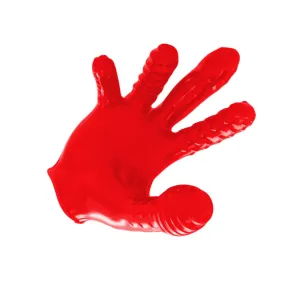 Oxballs Finger Fuck Textured Glove Flex Red