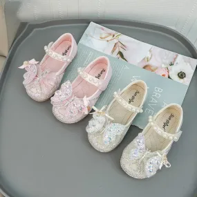 Pearl Butterfly Shoes Charming Kid's Shoes Princess's Choice