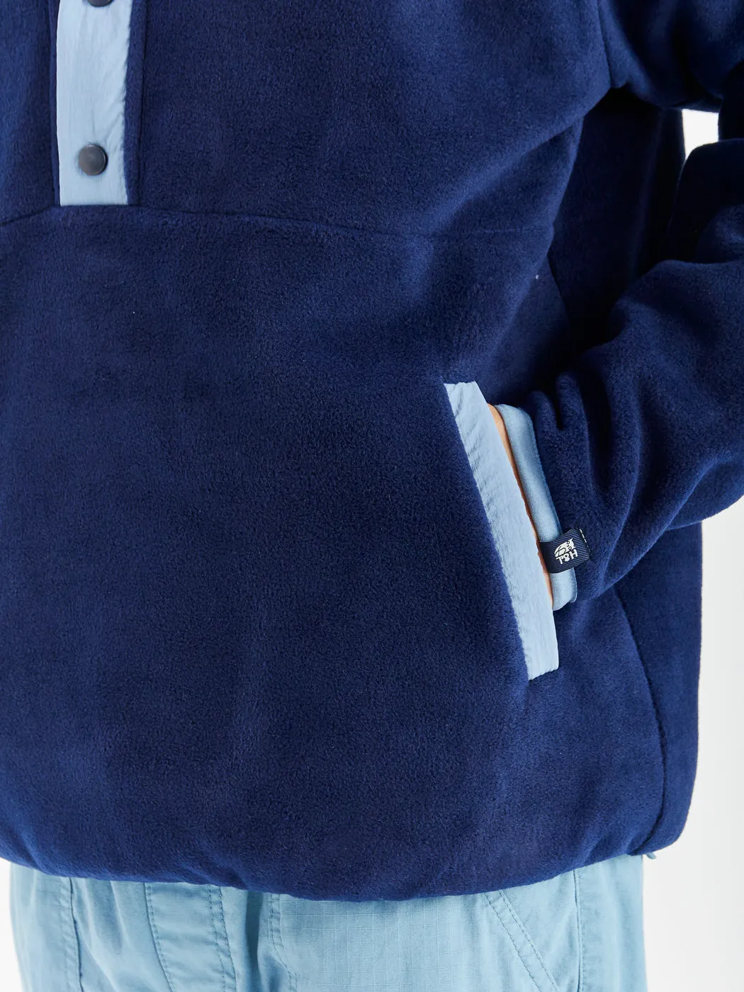 Peyton Popper Neck Fleece Navy