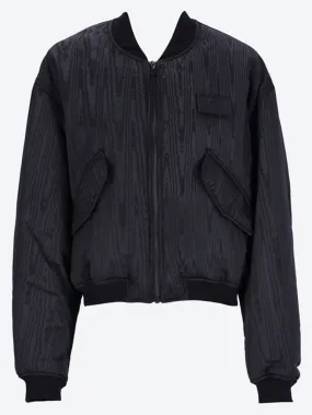 Recycled moire bomber jacket