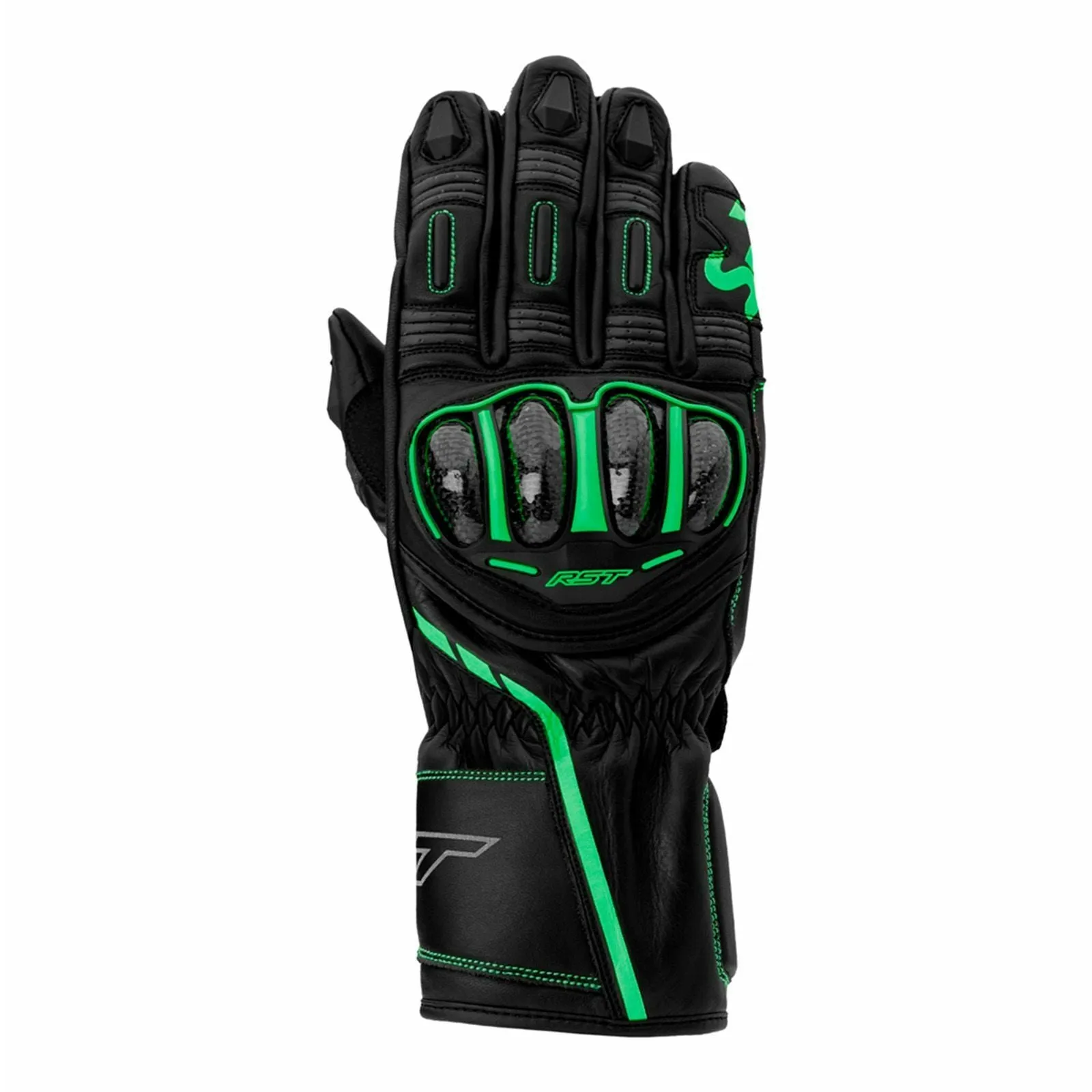 RST S1 CE Men's Leather Glove - Black/Grey/Green