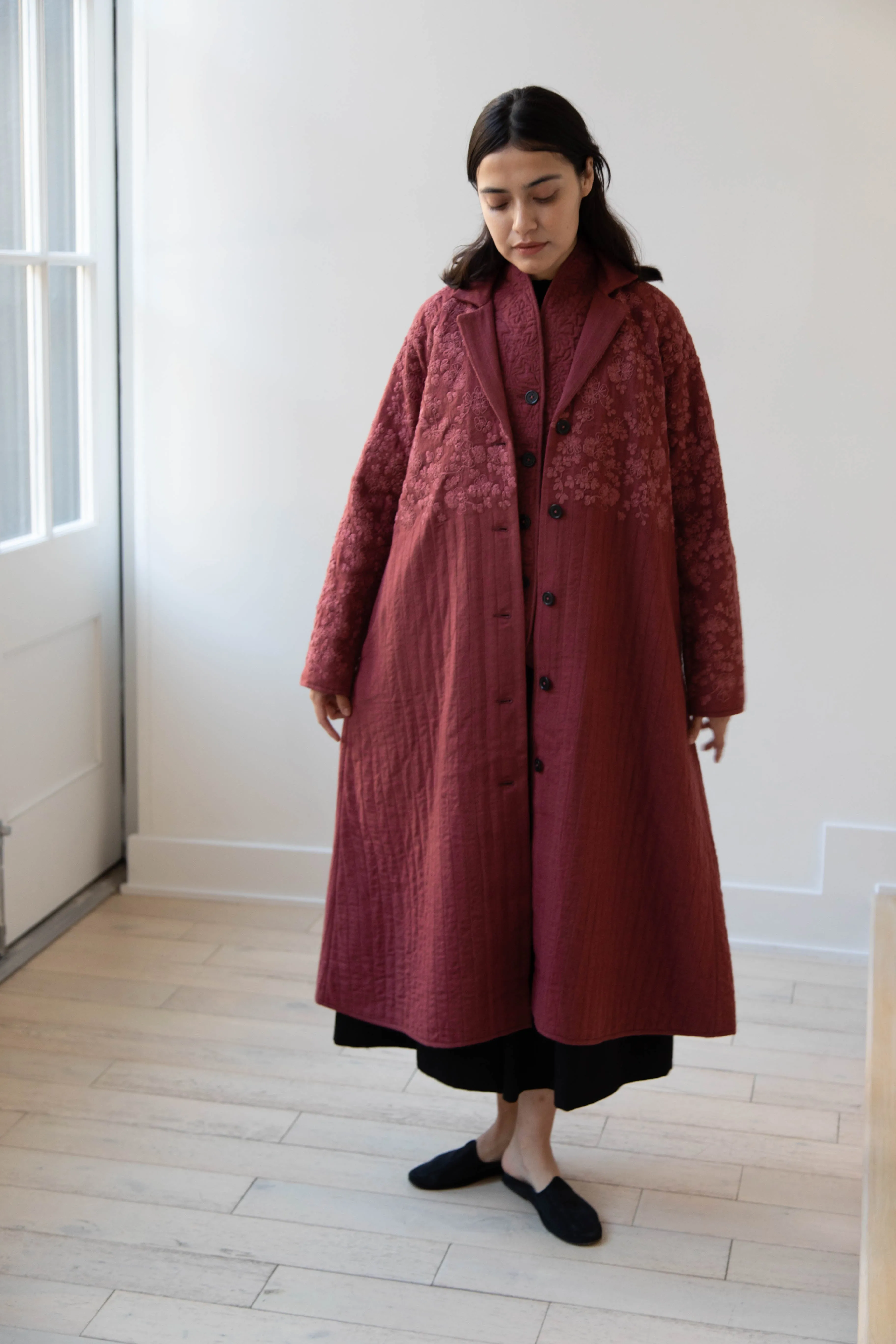 Rubia & Neel | Rita Coat in Dark Brick