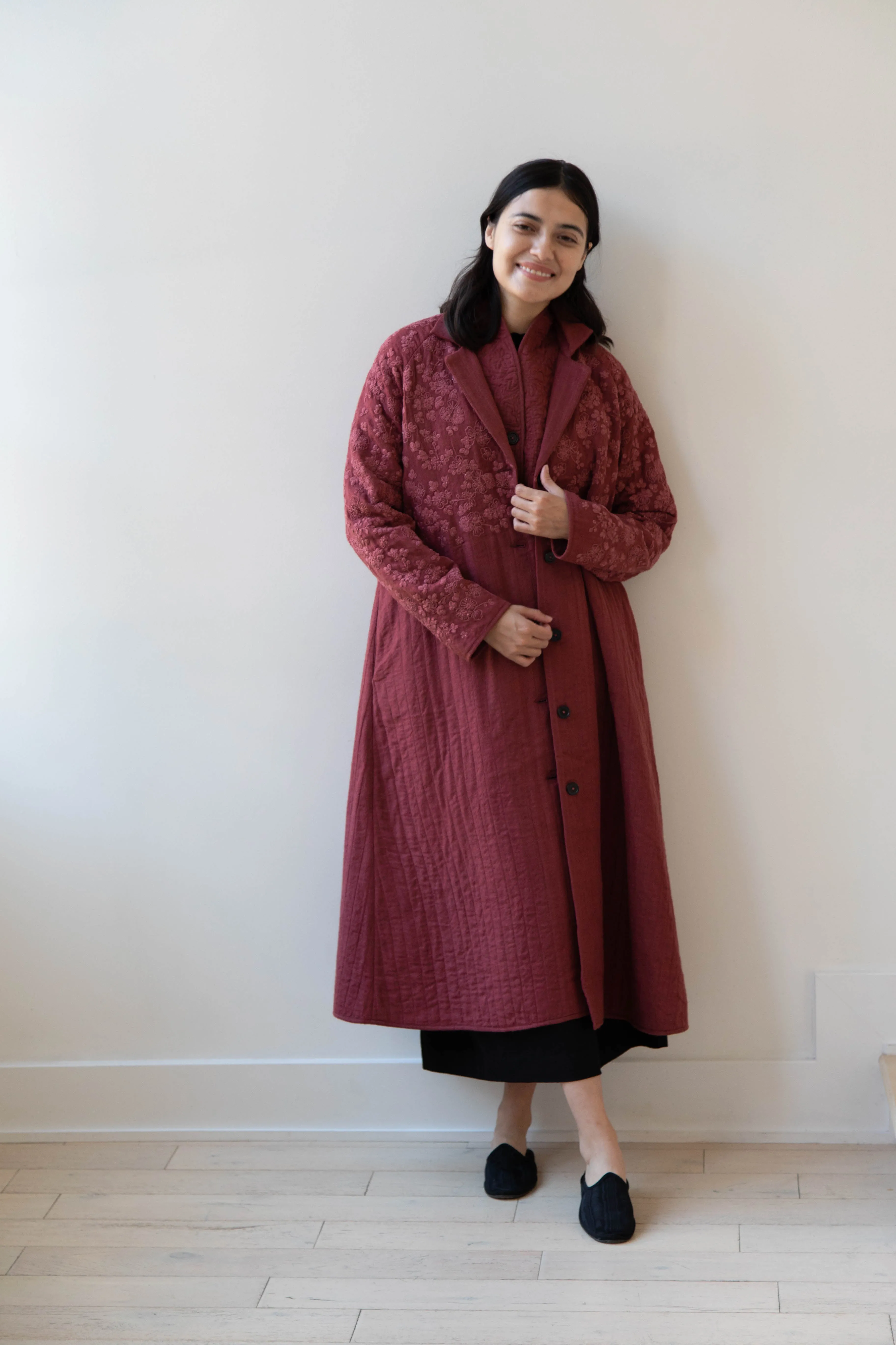 Rubia & Neel | Rita Coat in Dark Brick