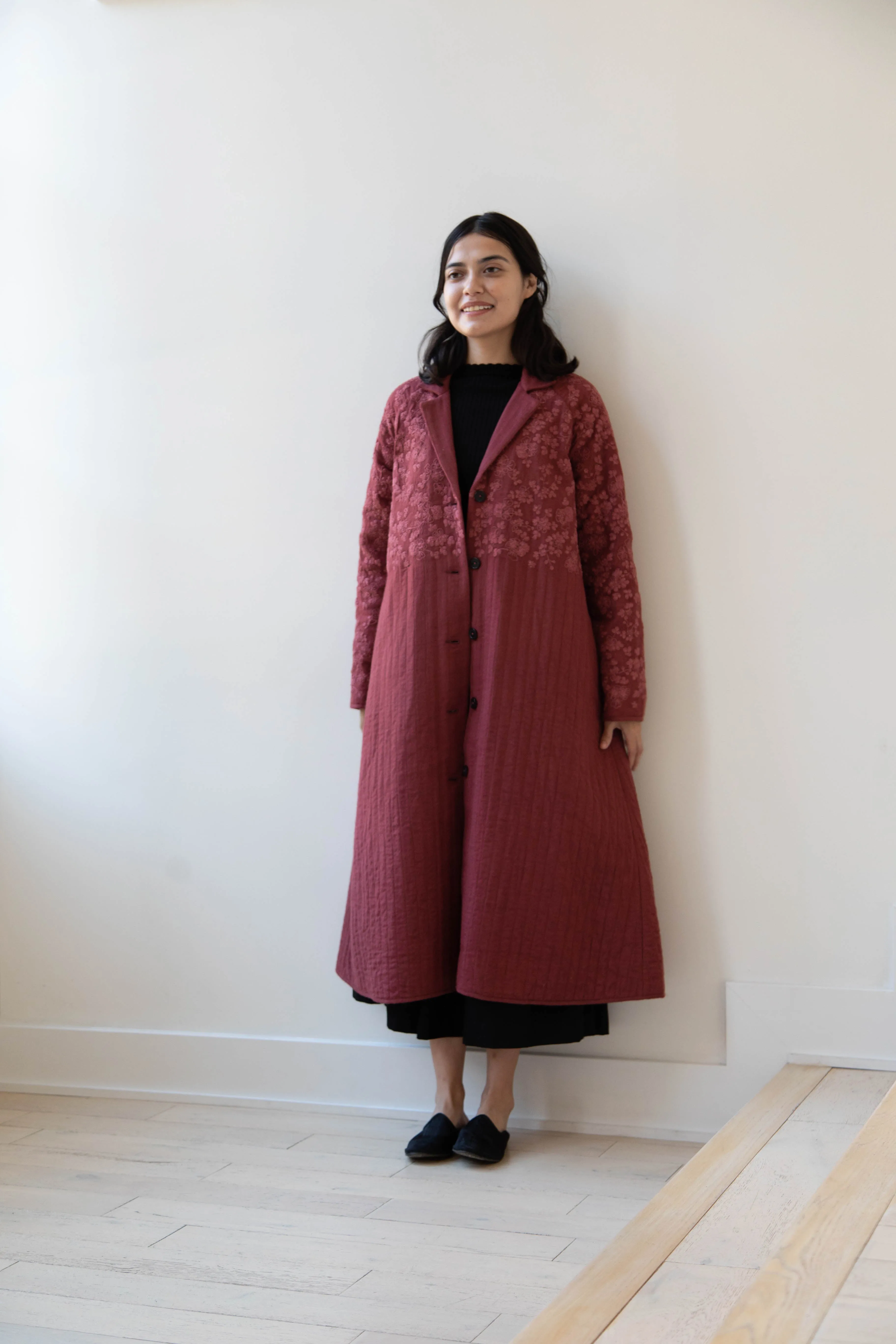 Rubia & Neel | Rita Coat in Dark Brick