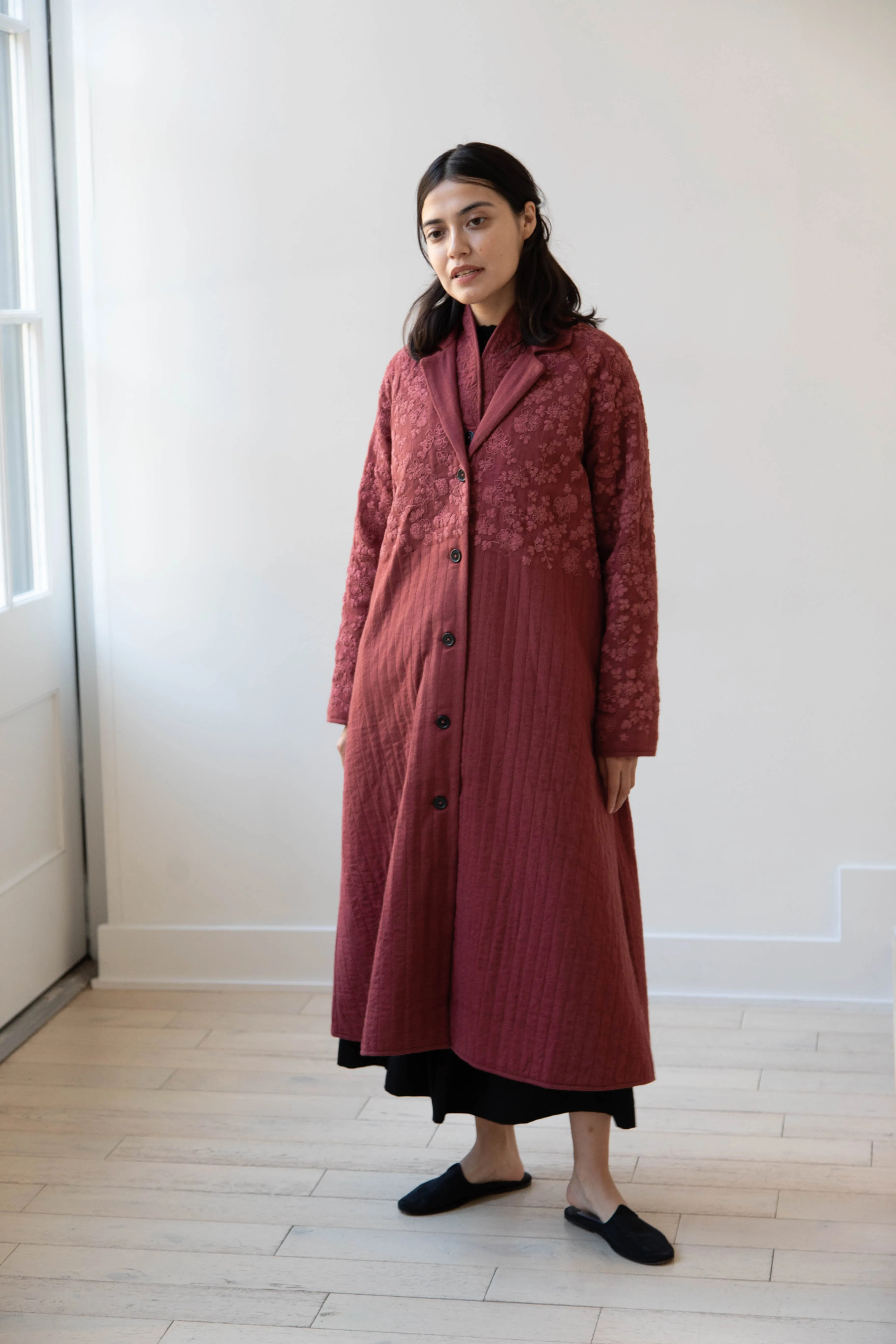 Rubia & Neel | Rita Coat in Dark Brick