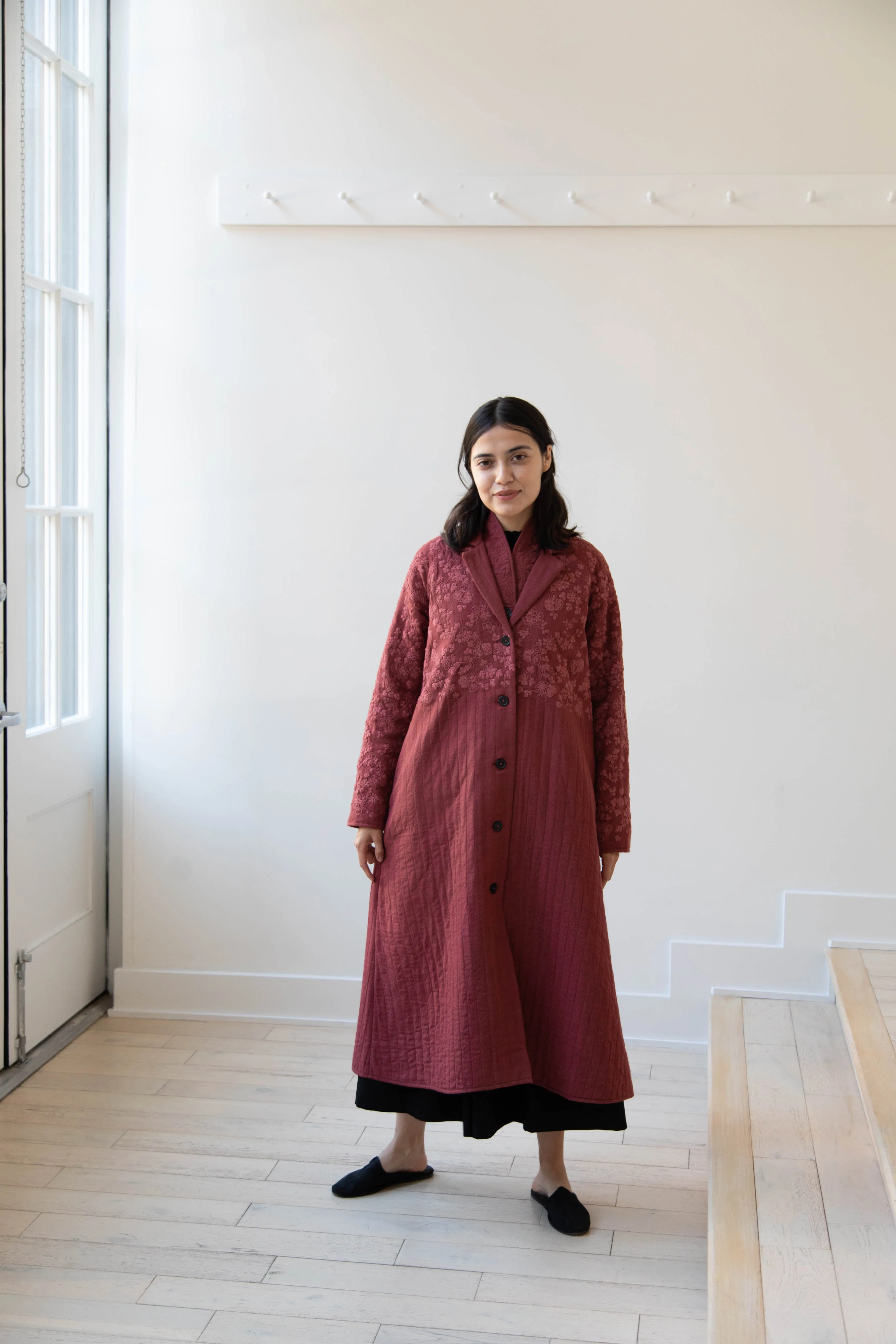 Rubia & Neel | Rita Coat in Dark Brick