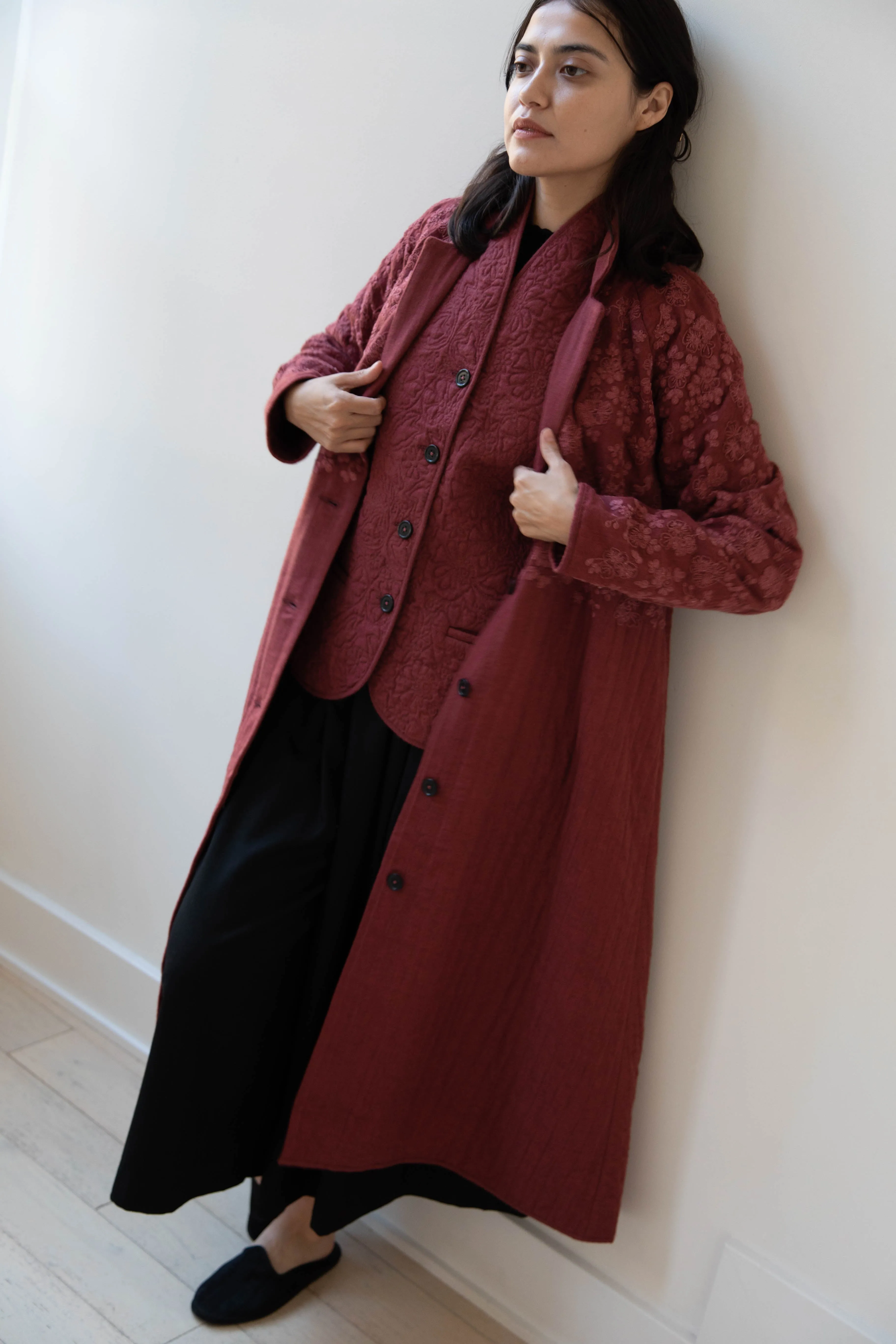 Rubia & Neel | Rita Coat in Dark Brick