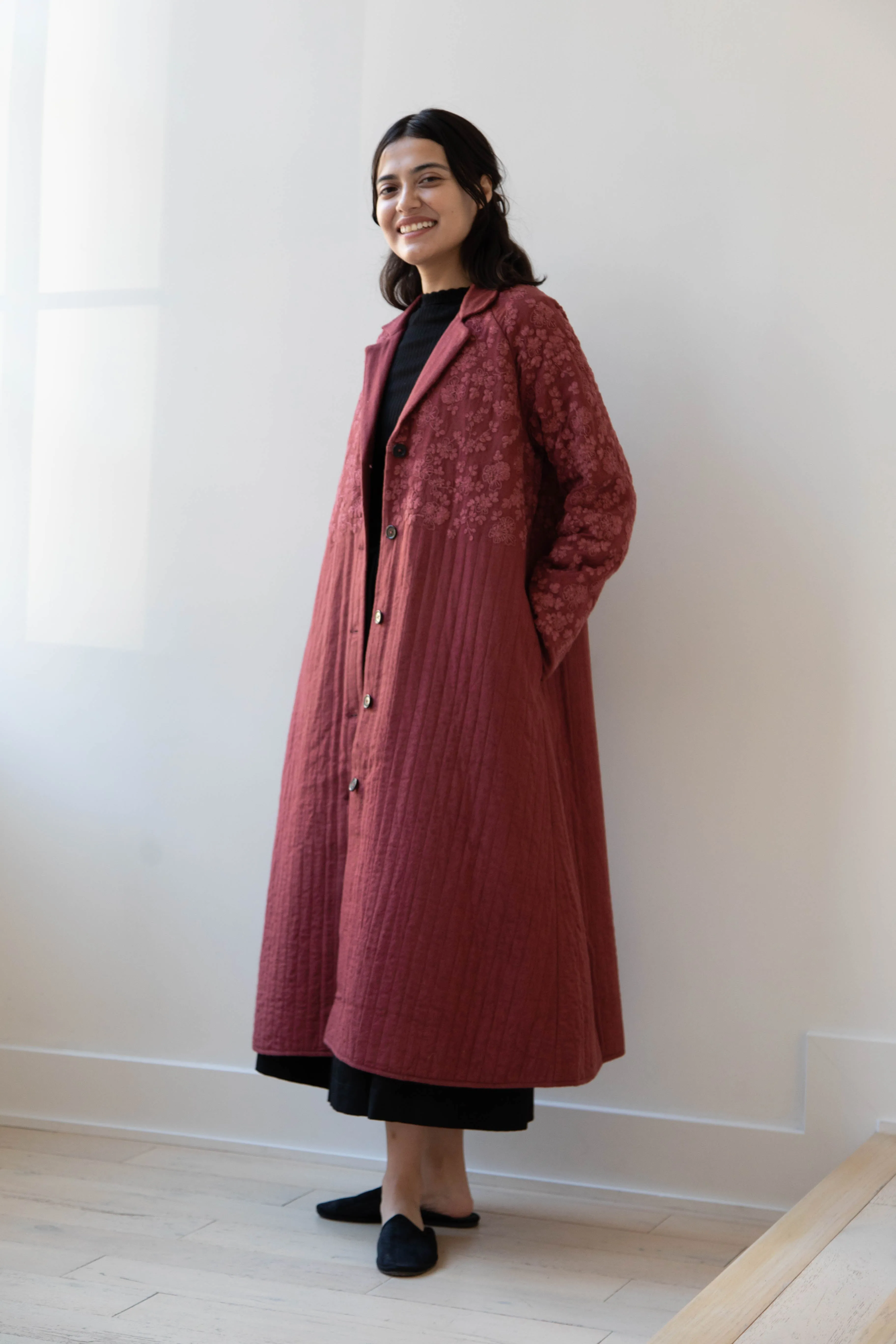 Rubia & Neel | Rita Coat in Dark Brick