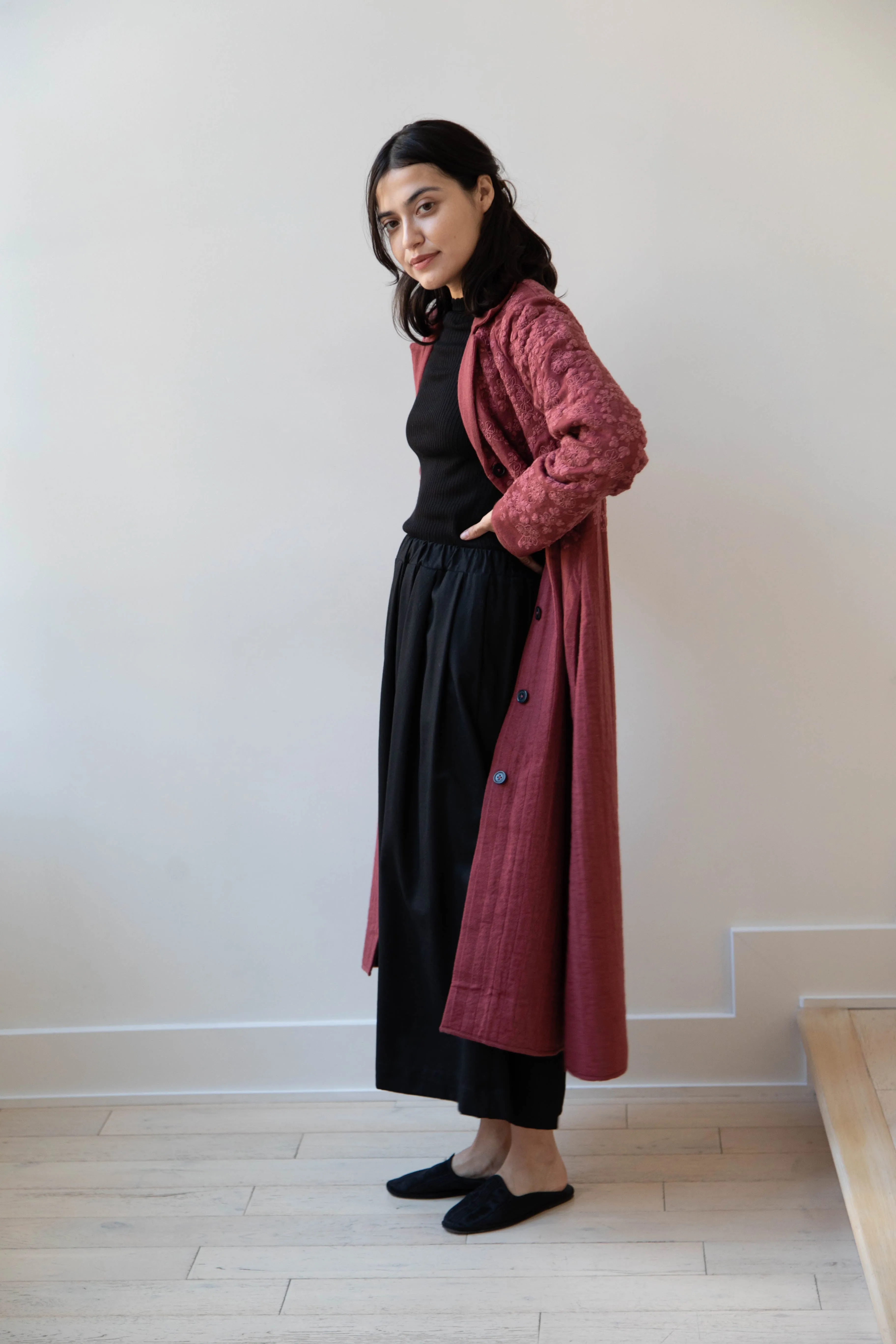 Rubia & Neel | Rita Coat in Dark Brick