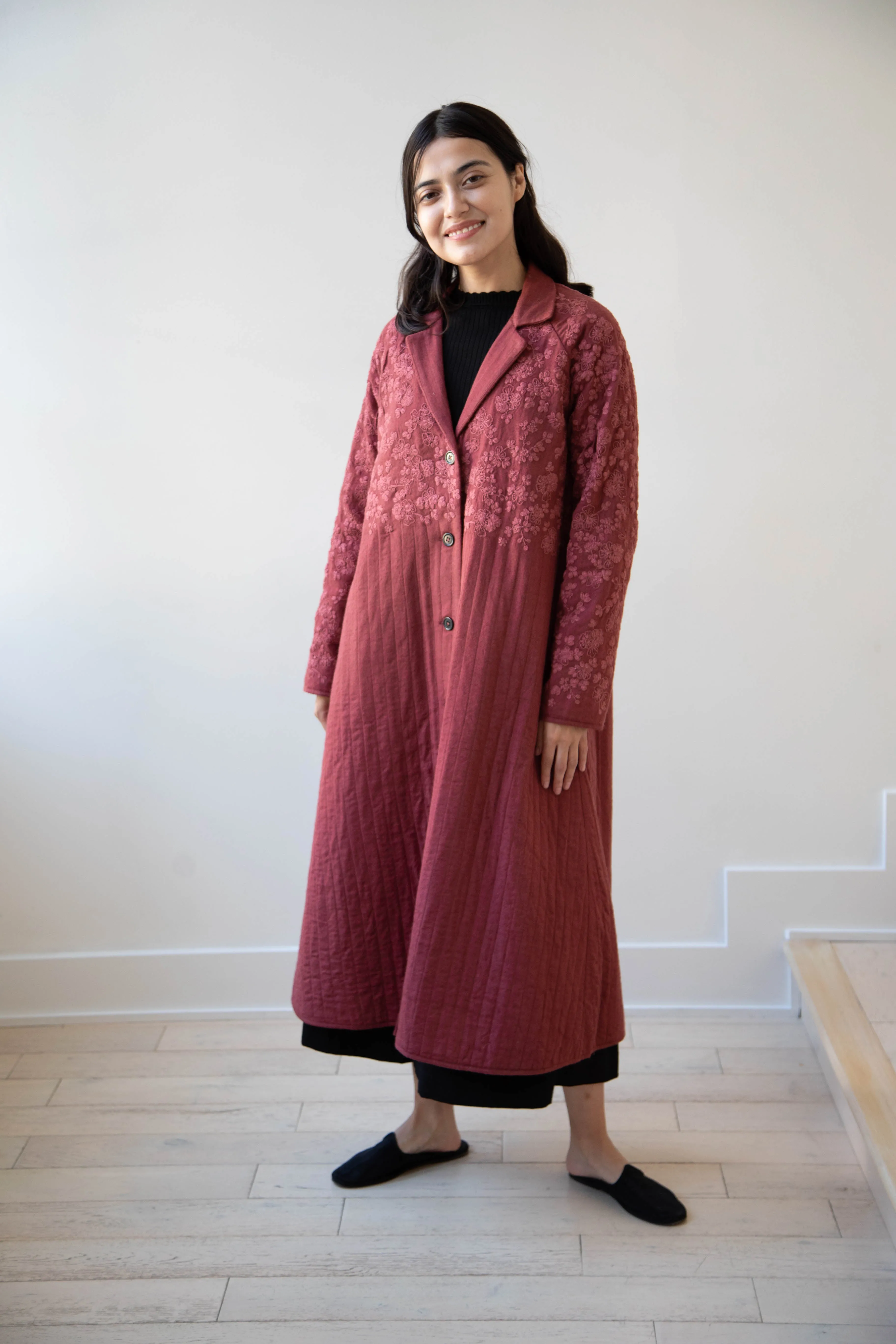 Rubia & Neel | Rita Coat in Dark Brick