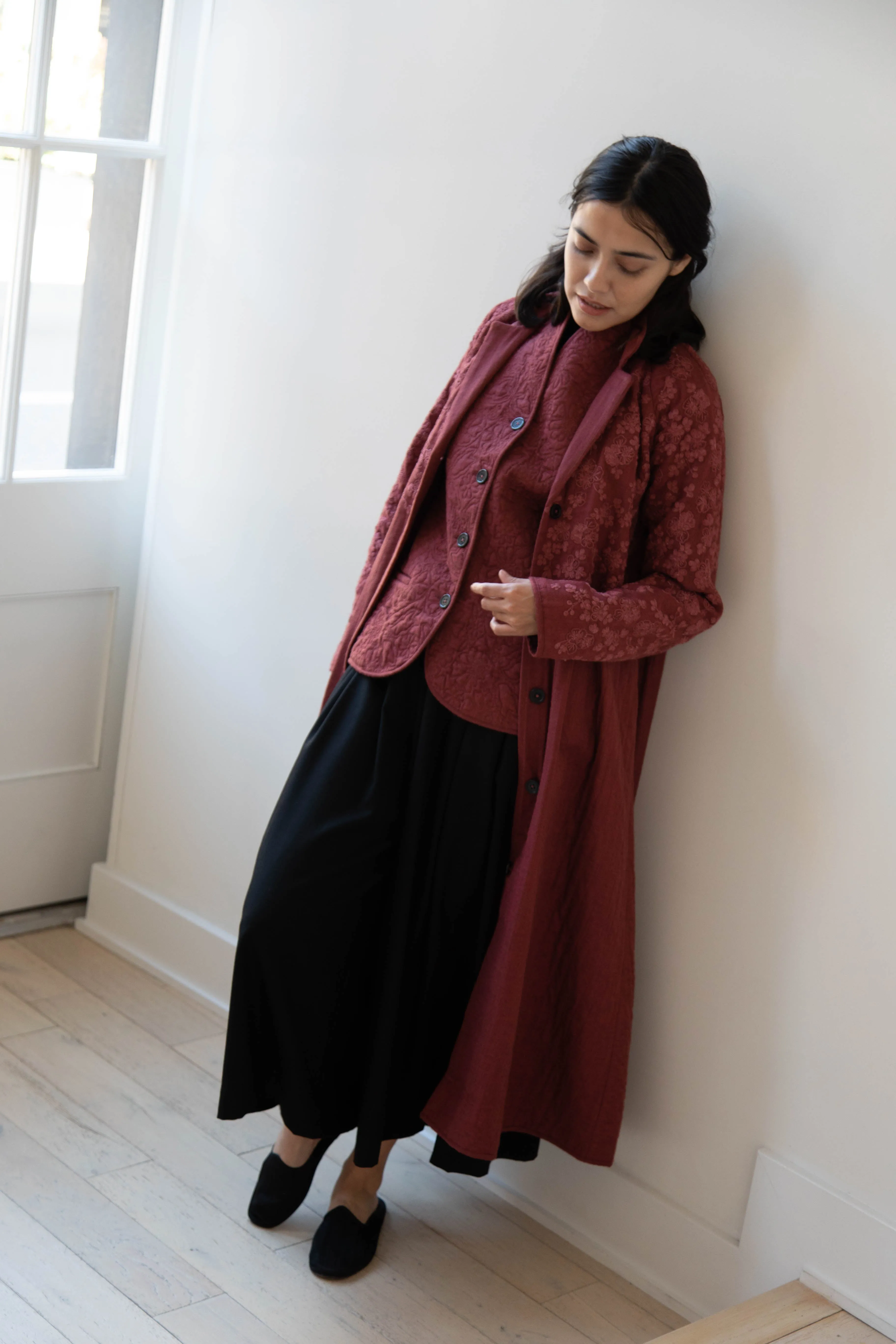 Rubia & Neel | Rita Coat in Dark Brick