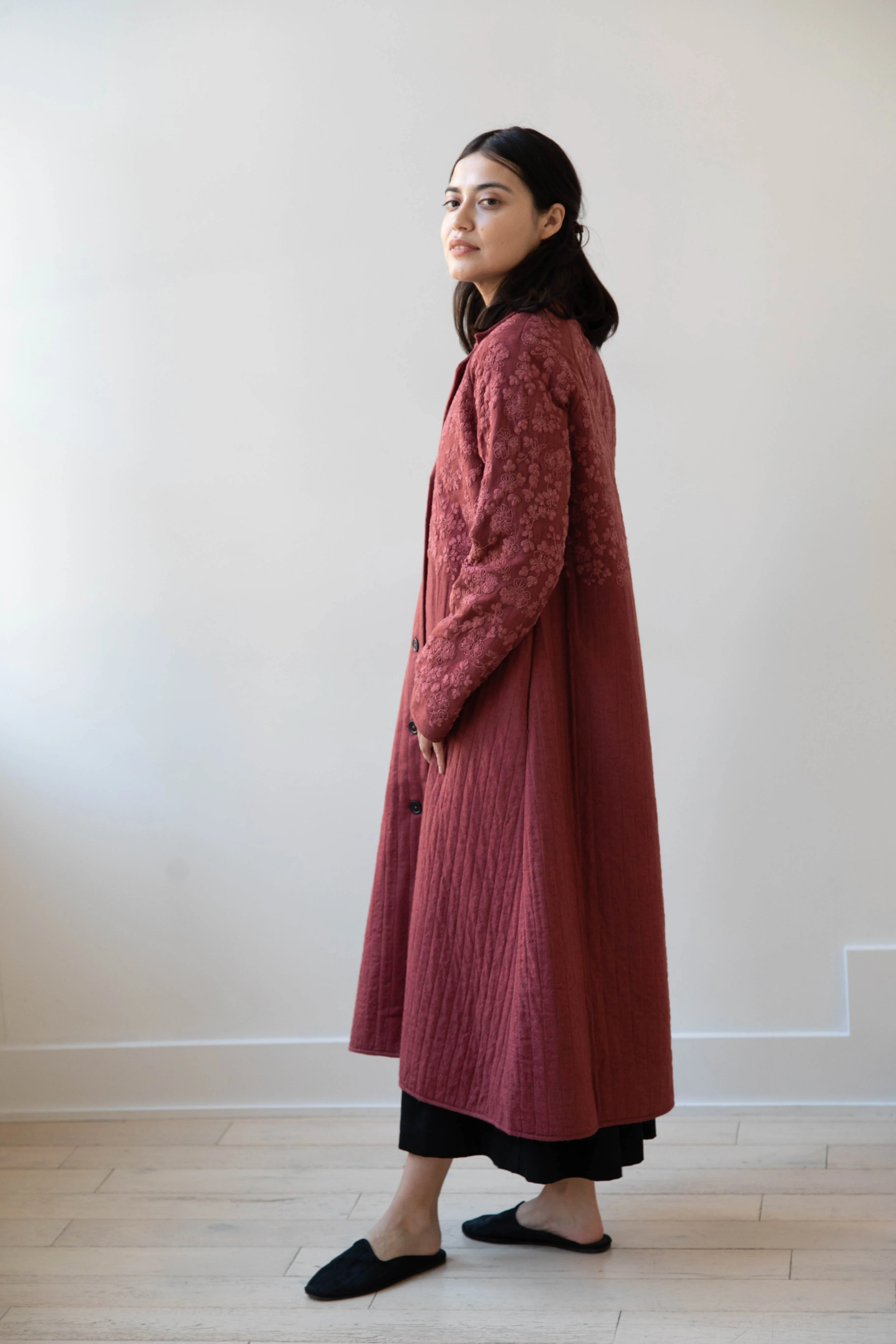 Rubia & Neel | Rita Coat in Dark Brick