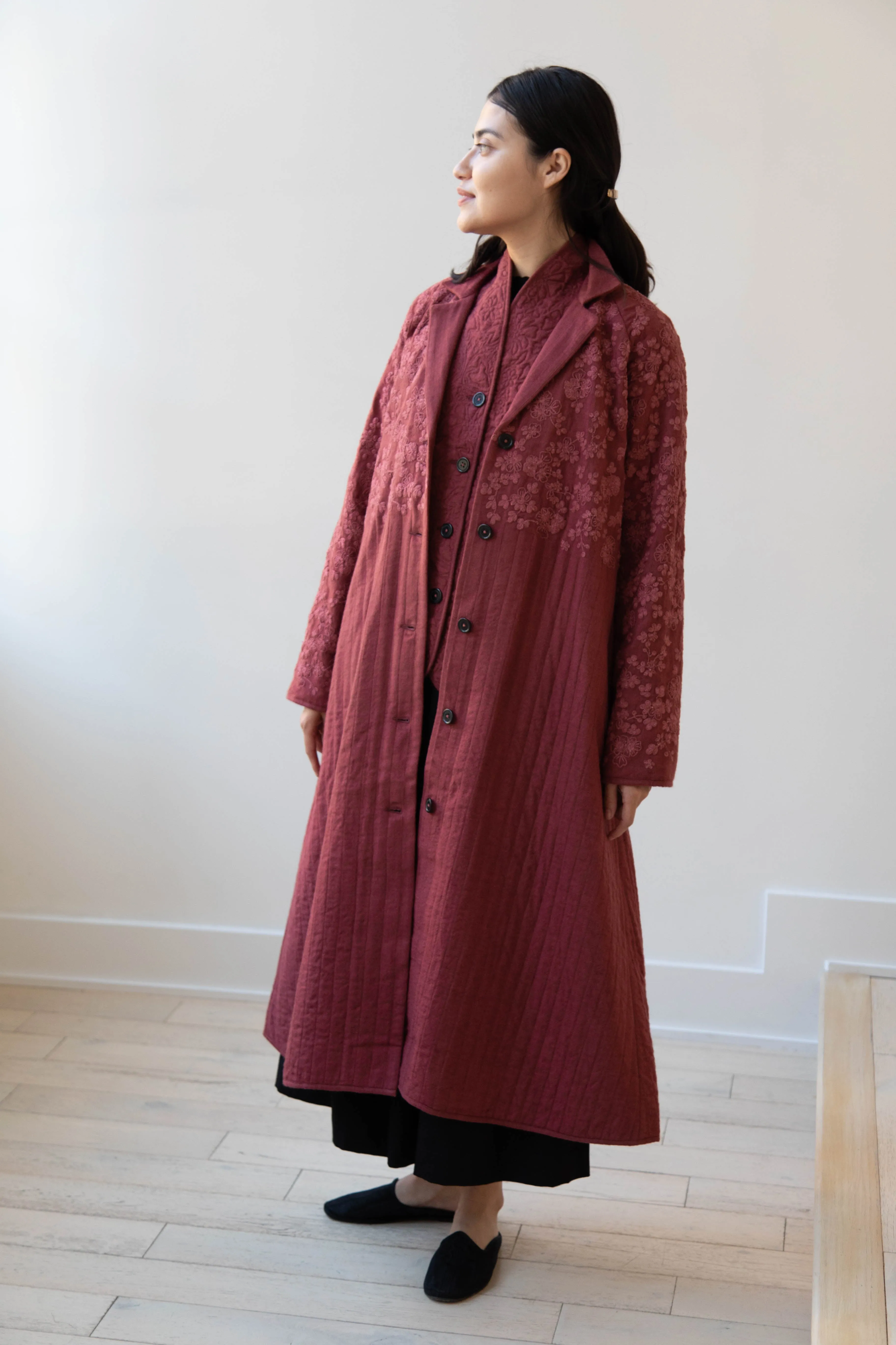 Rubia & Neel | Rita Coat in Dark Brick