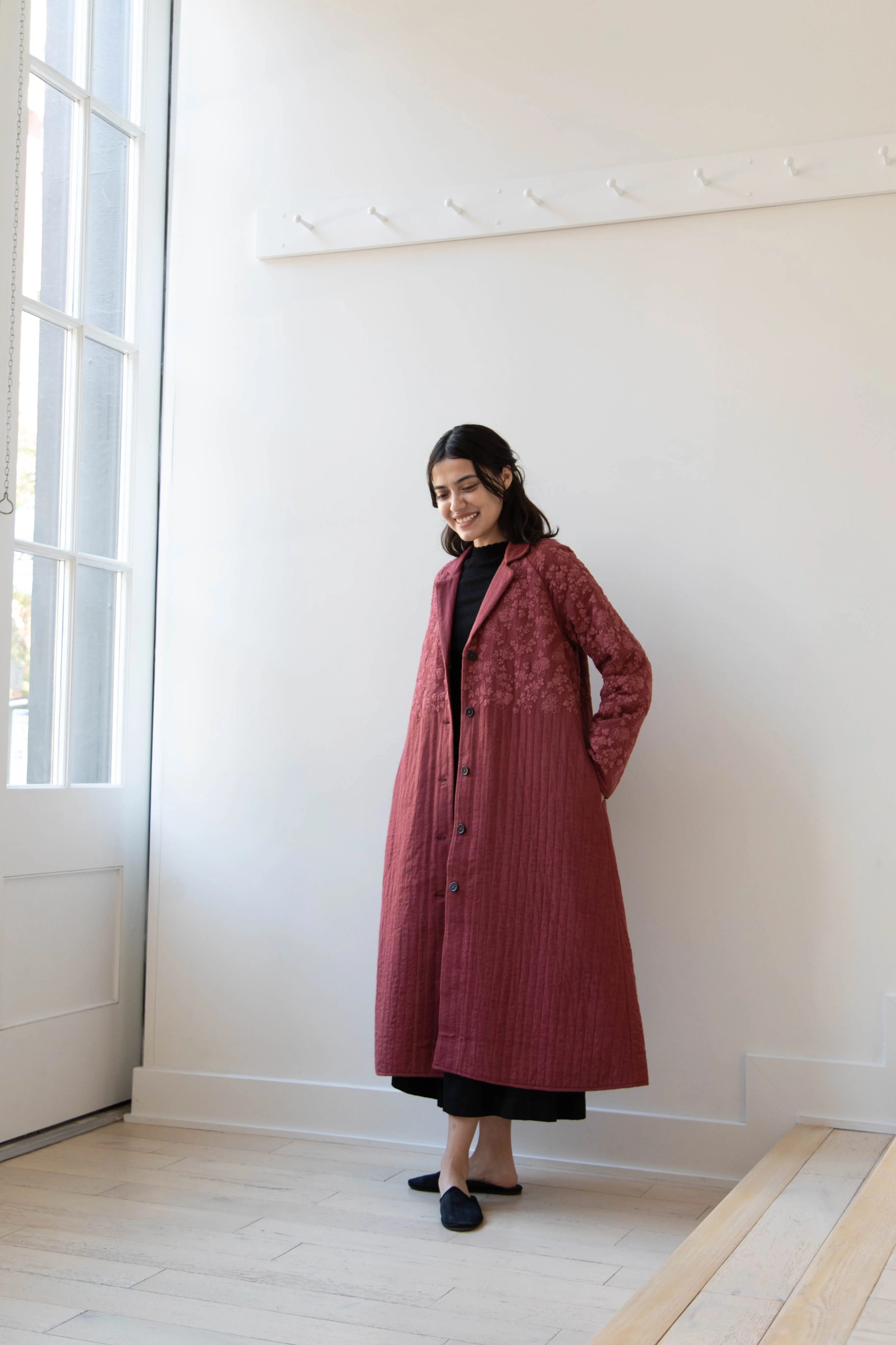 Rubia & Neel | Rita Coat in Dark Brick