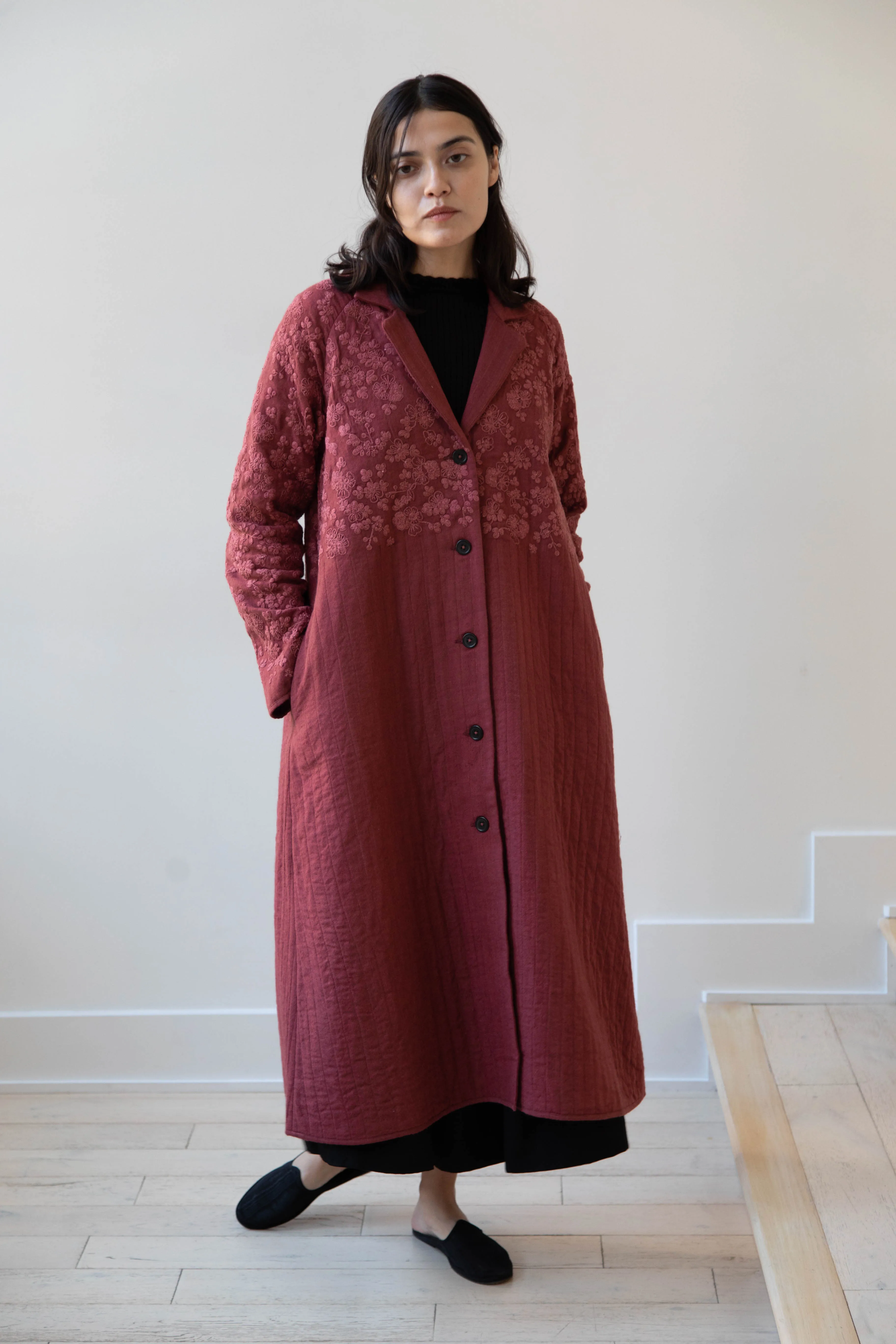 Rubia & Neel | Rita Coat in Dark Brick