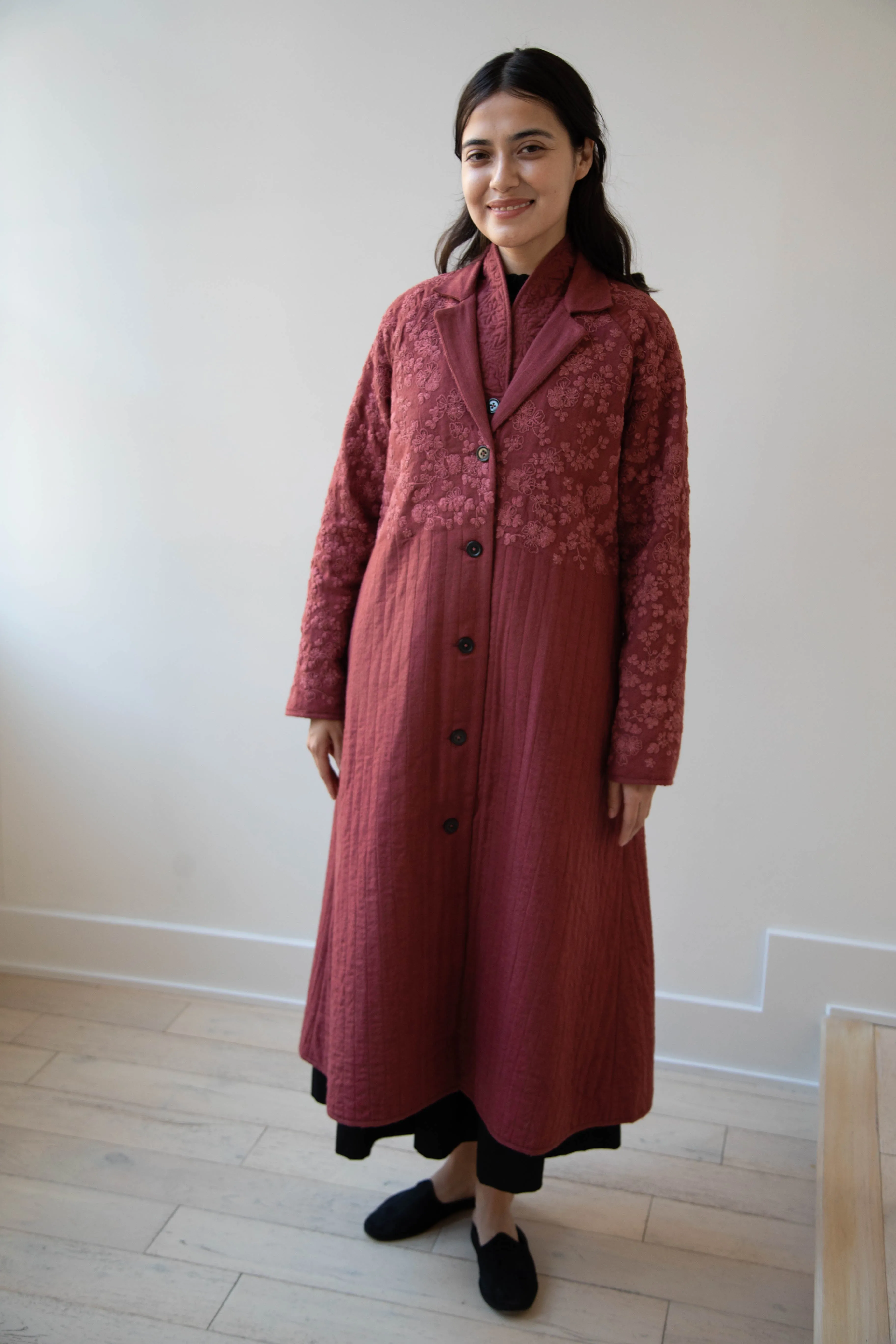 Rubia & Neel | Rita Coat in Dark Brick