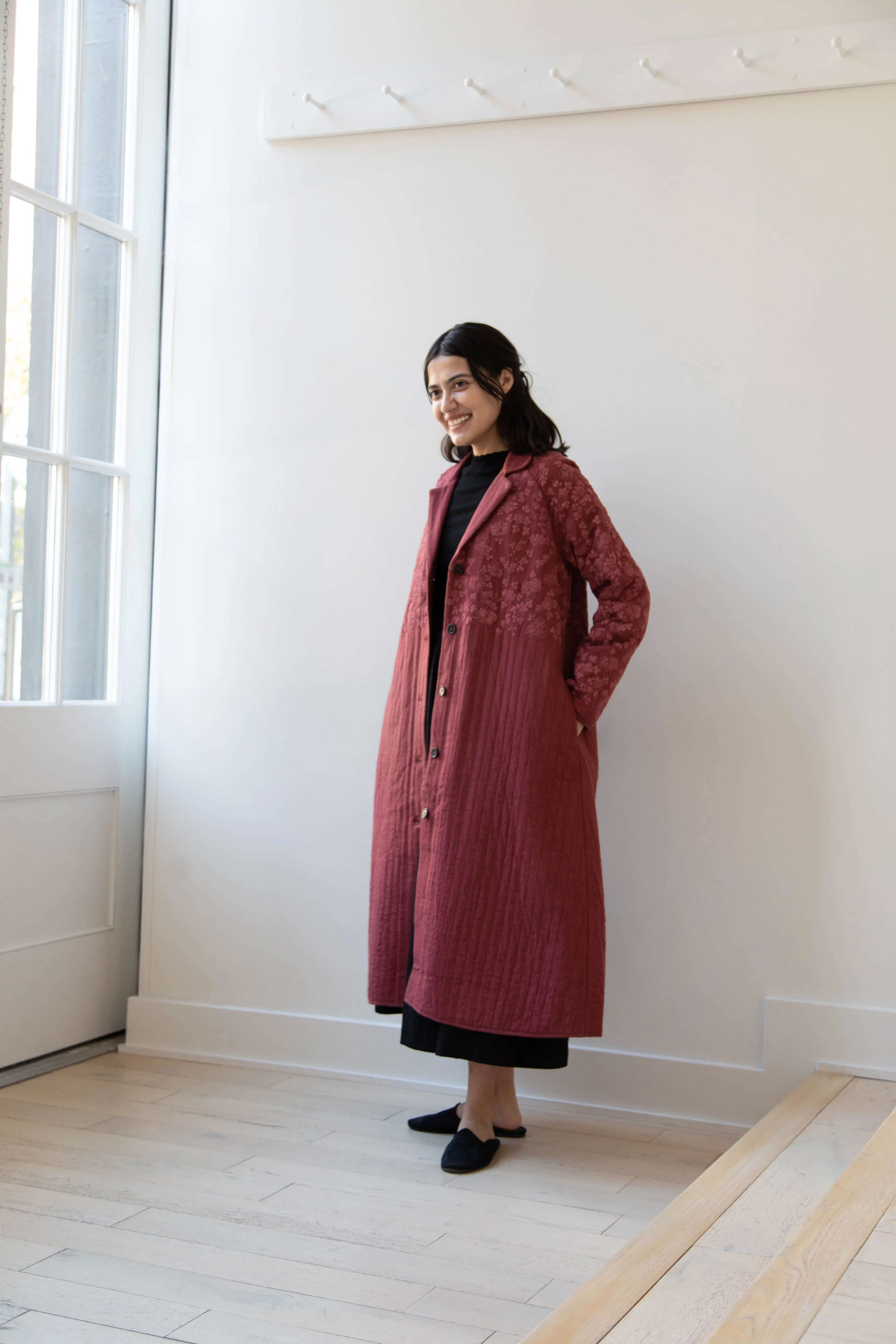 Rubia & Neel | Rita Coat in Dark Brick