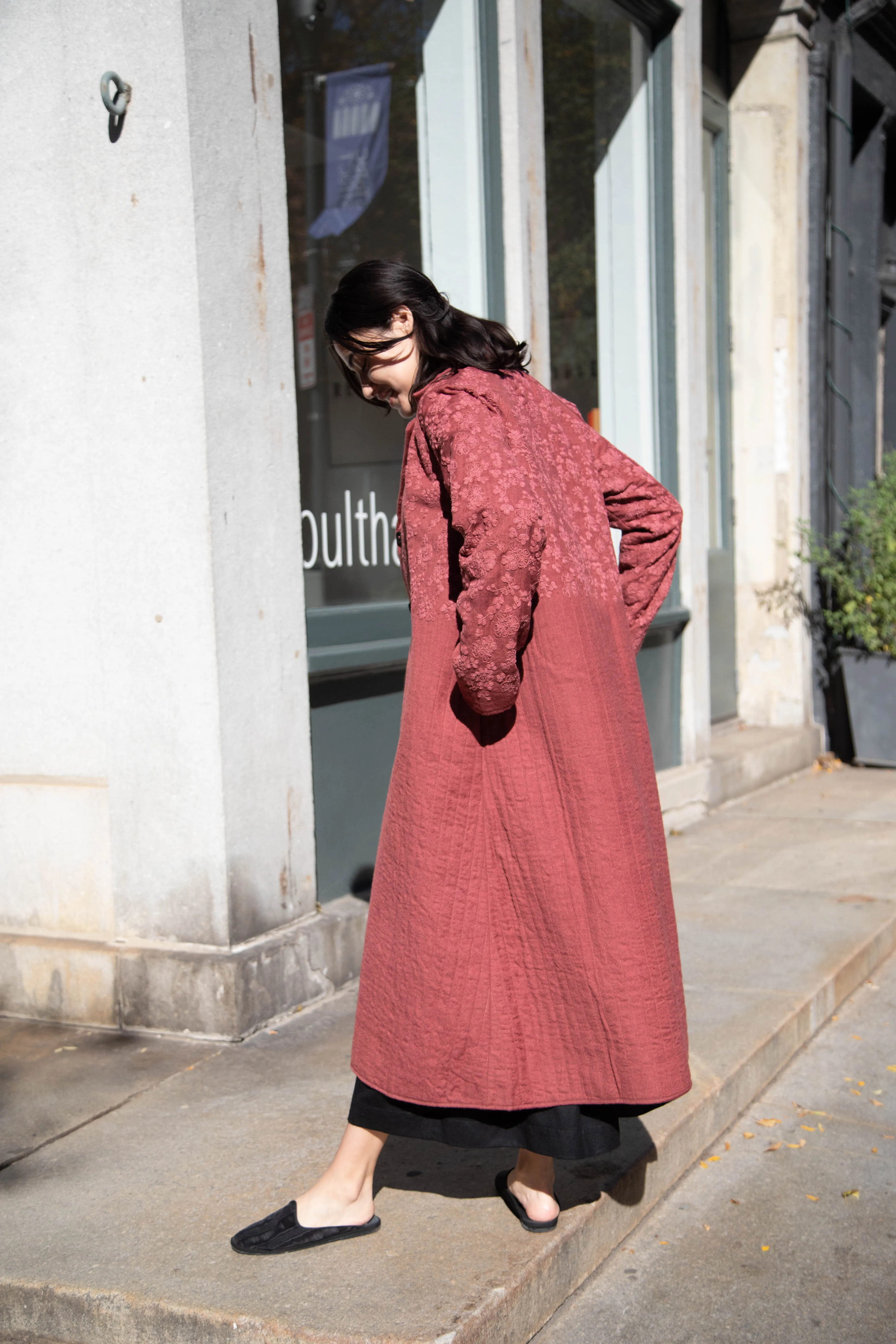 Rubia & Neel | Rita Coat in Dark Brick