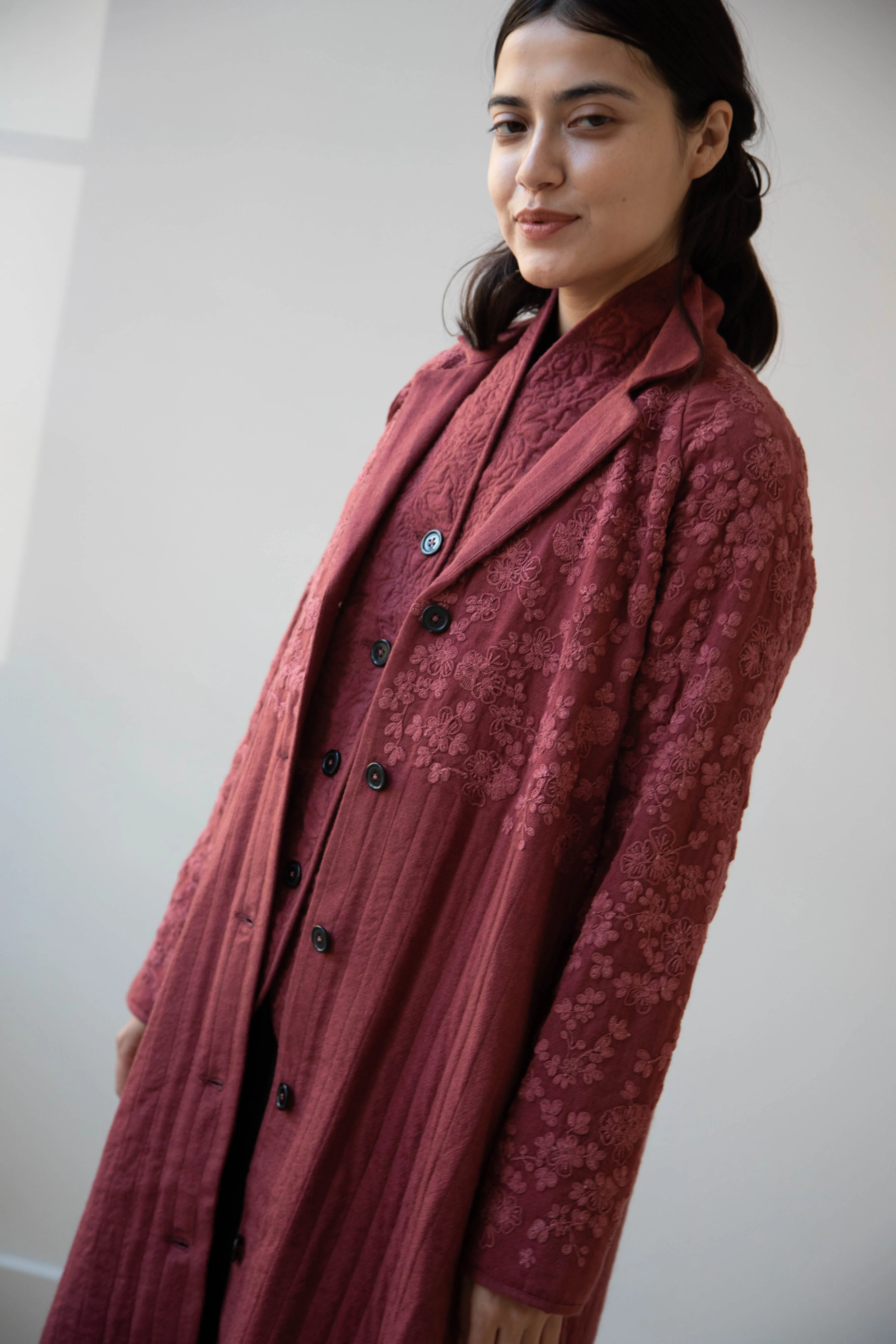 Rubia & Neel | Rita Coat in Dark Brick