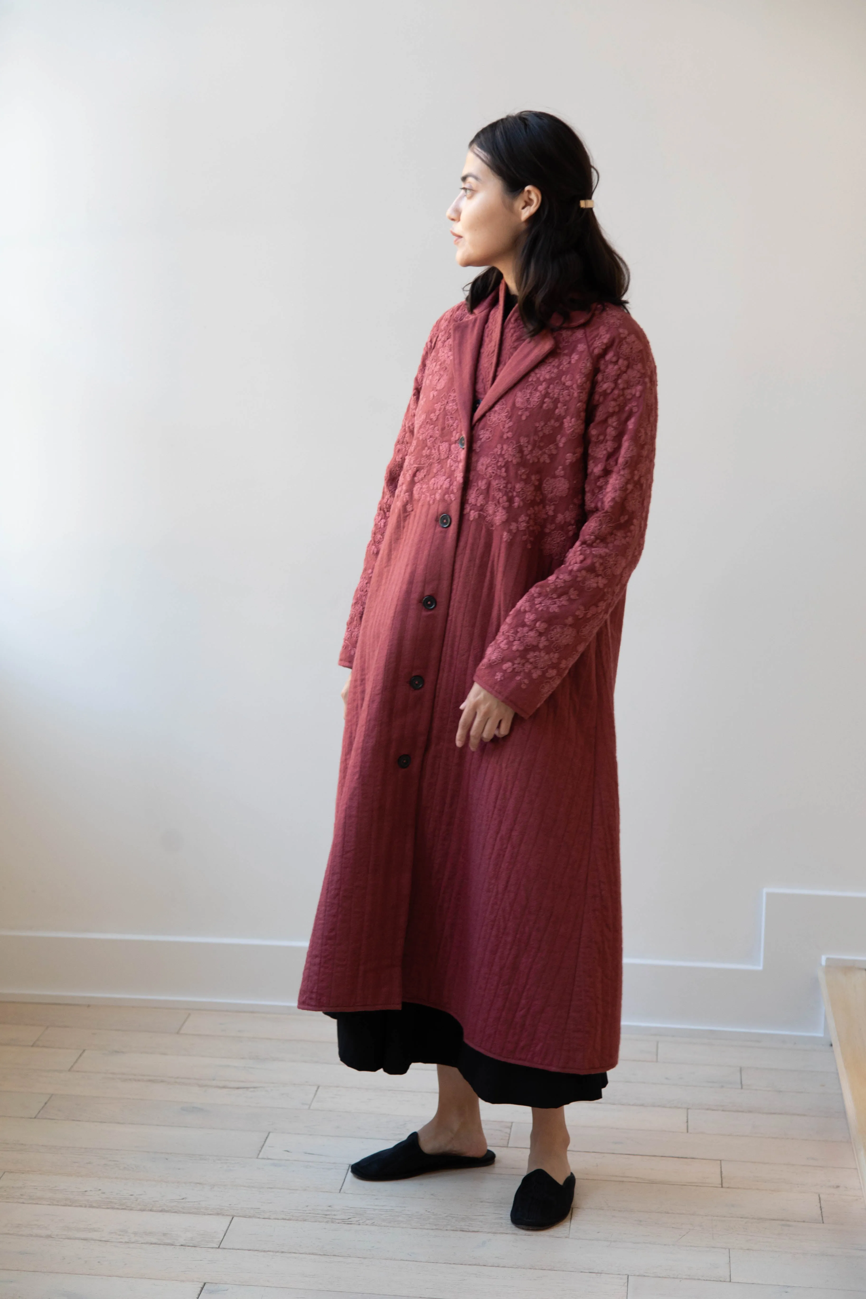 Rubia & Neel | Rita Coat in Dark Brick